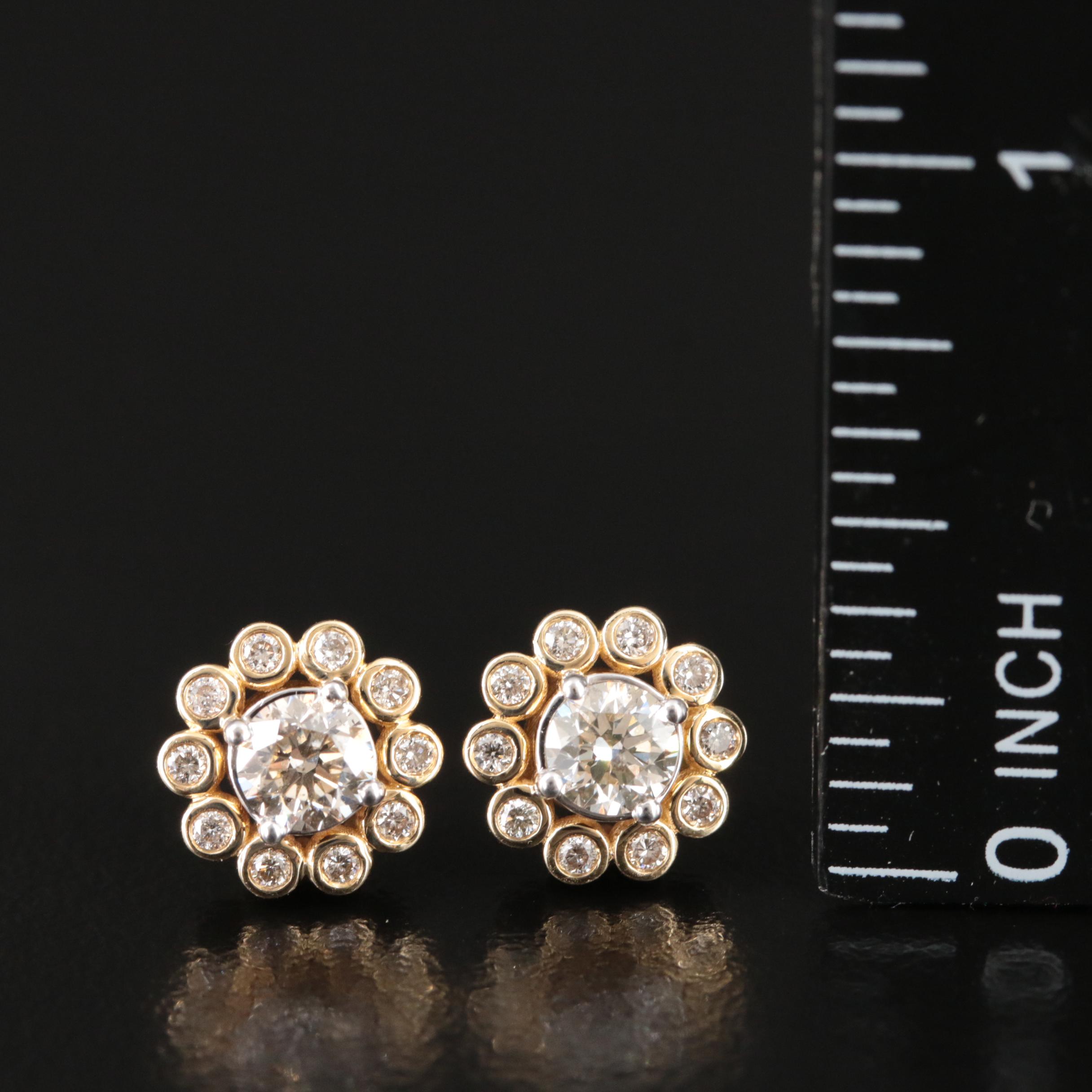 14K 1.02 CTW Diamond Stud Earrings