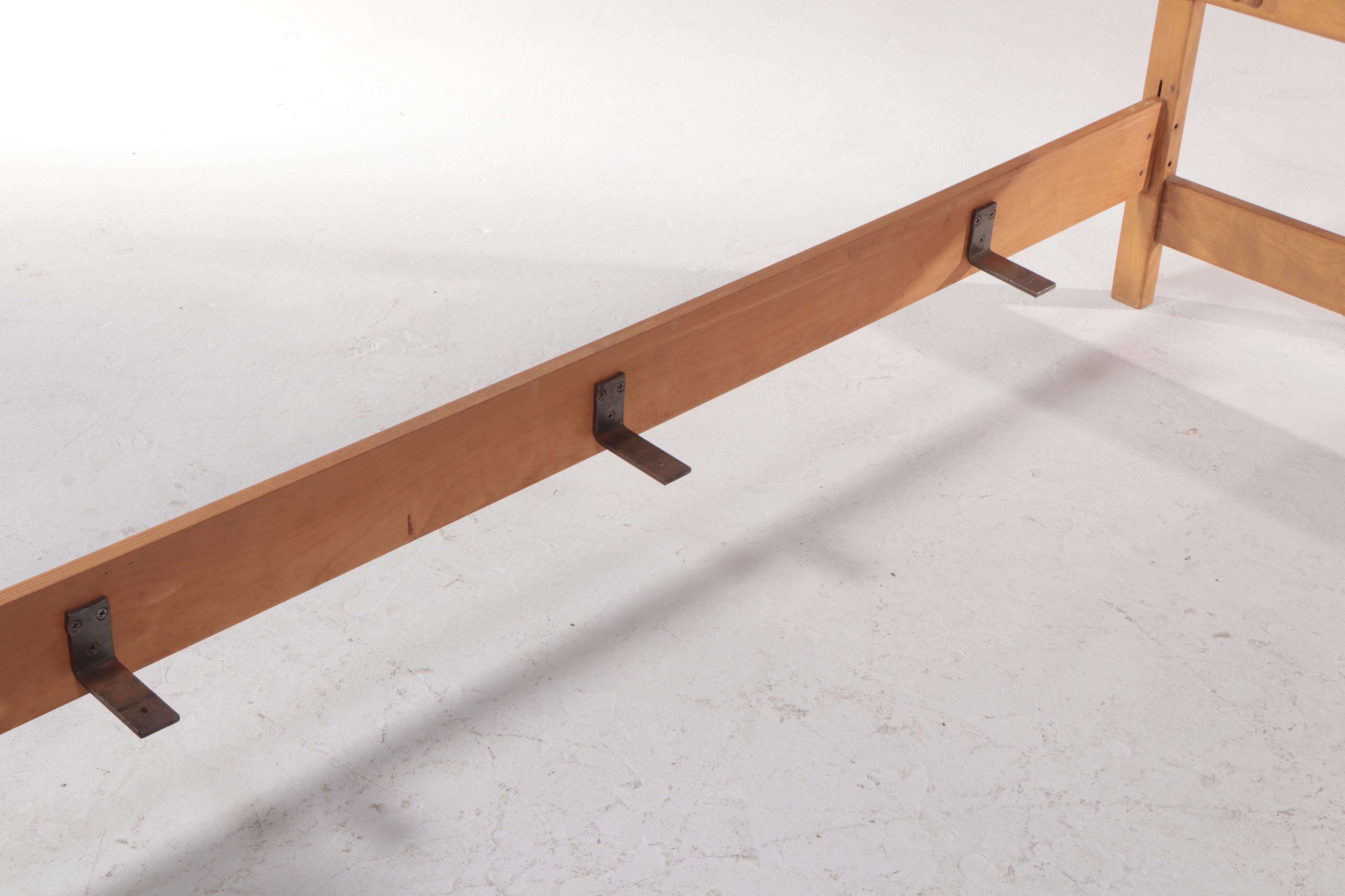 Heywood-Wakefield Mid Century Modern Full Size Bed Frame in Wheat Finish