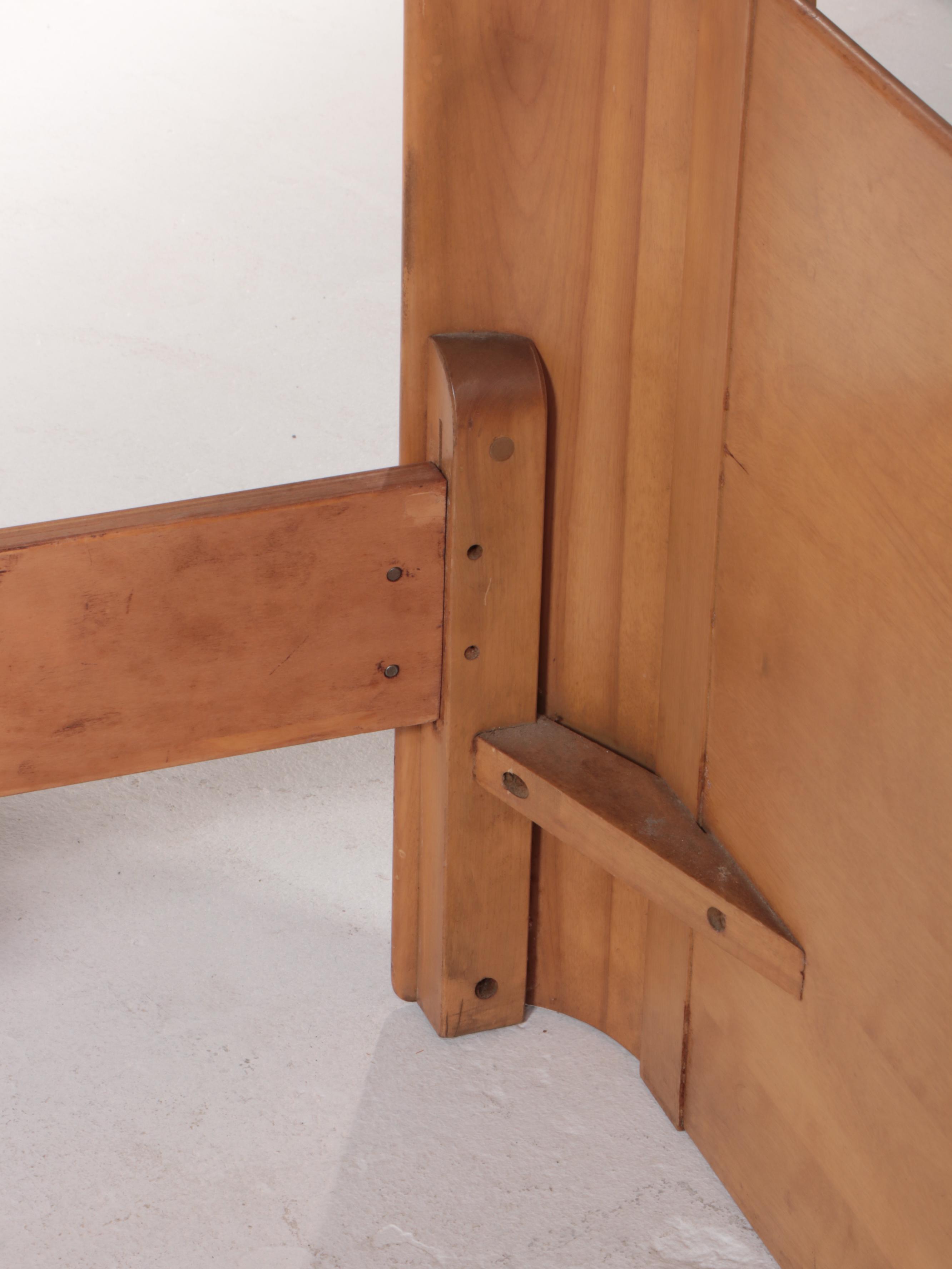 Heywood-Wakefield Mid Century Modern Full Size Bed Frame in Wheat Finish