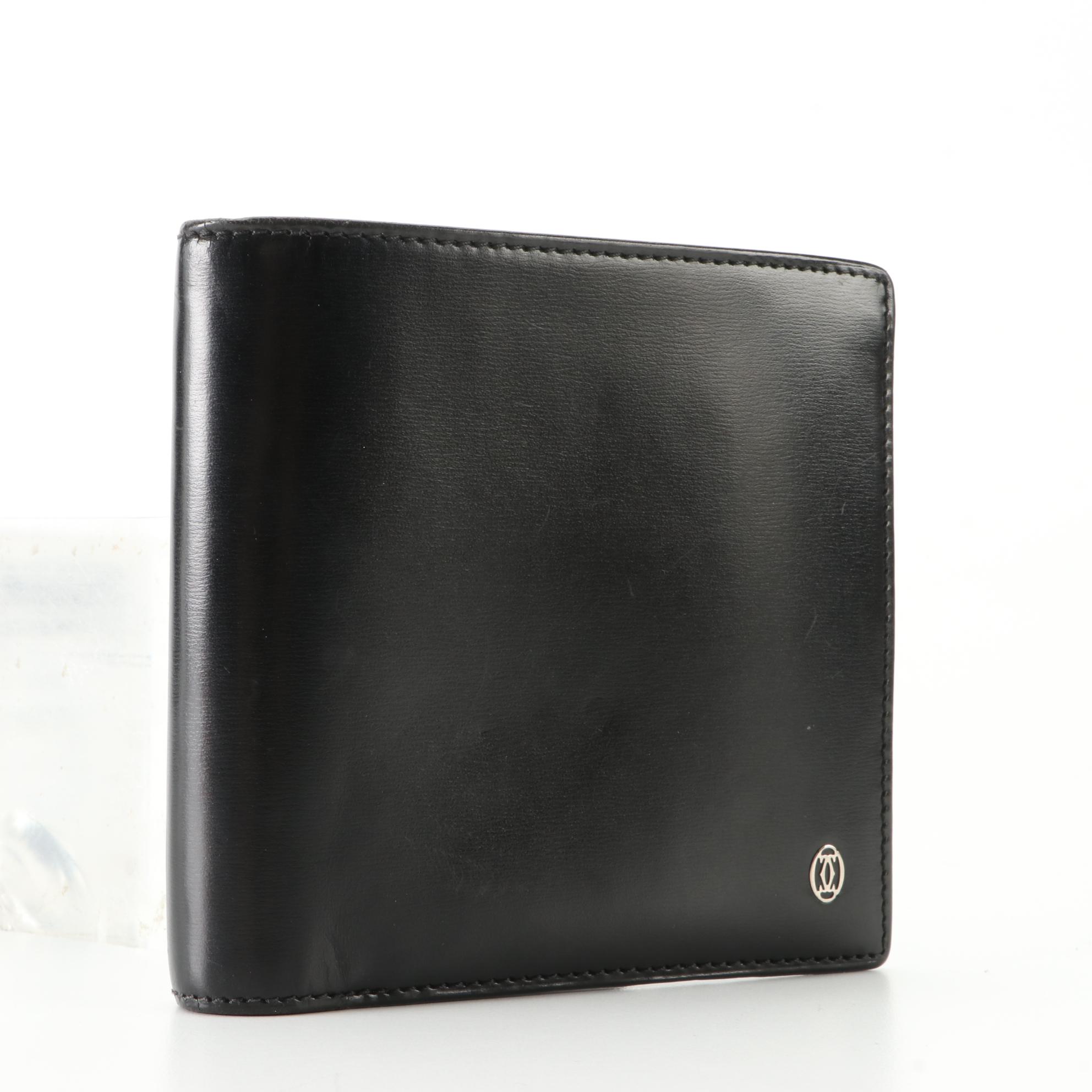 Cartier Bifold Wallet in Black Smooth Calfskin