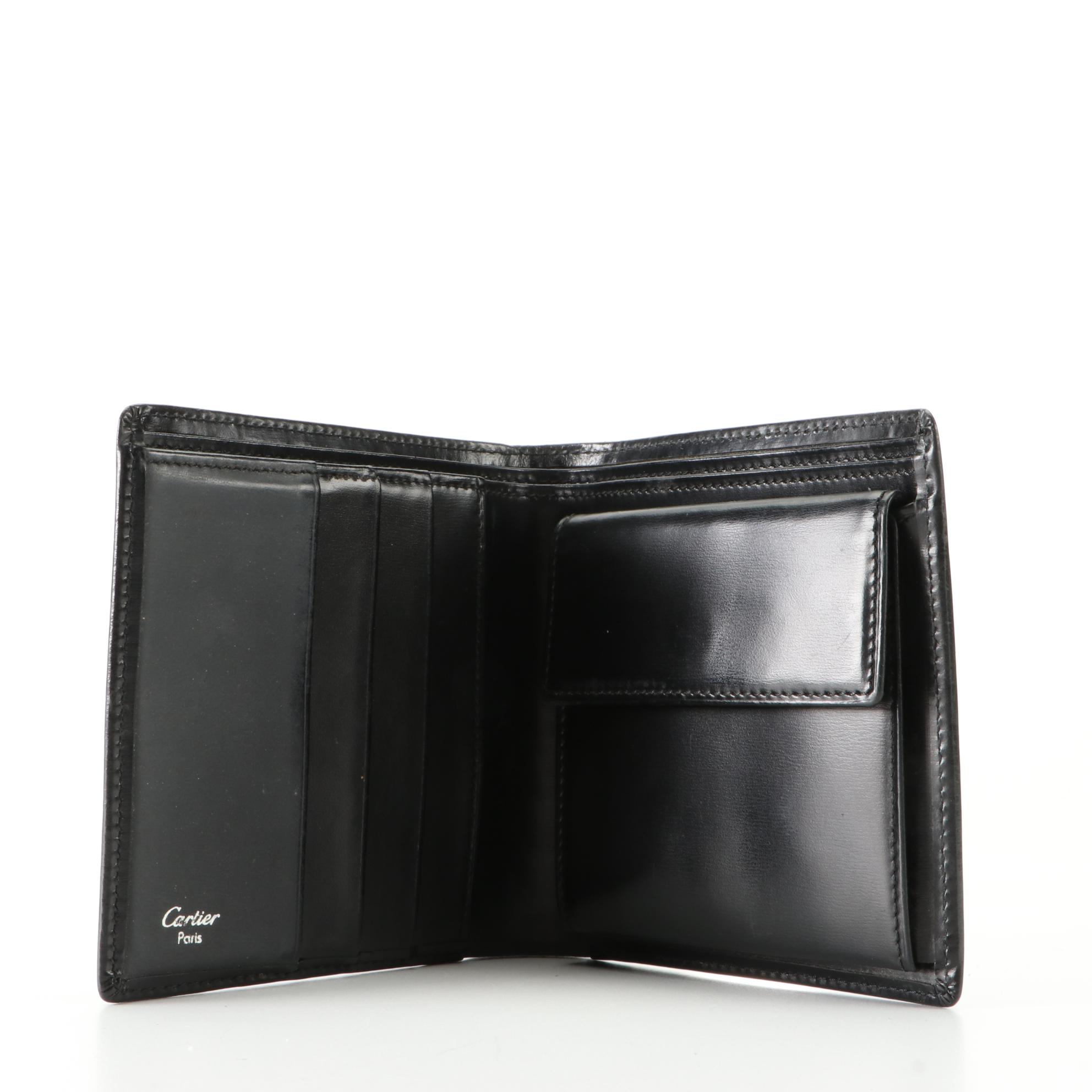 Cartier Bifold Wallet in Black Smooth Calfskin