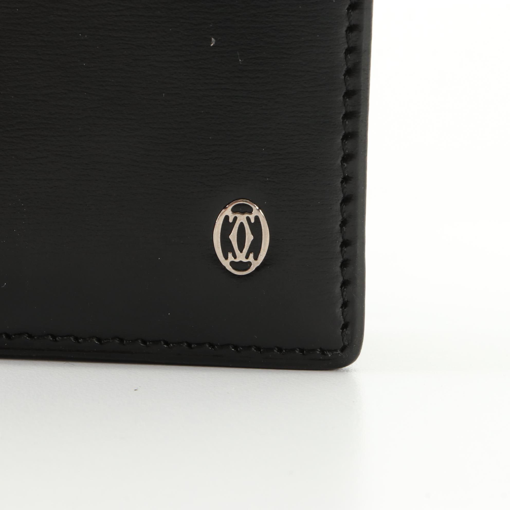 Cartier Bifold Wallet in Black Smooth Calfskin