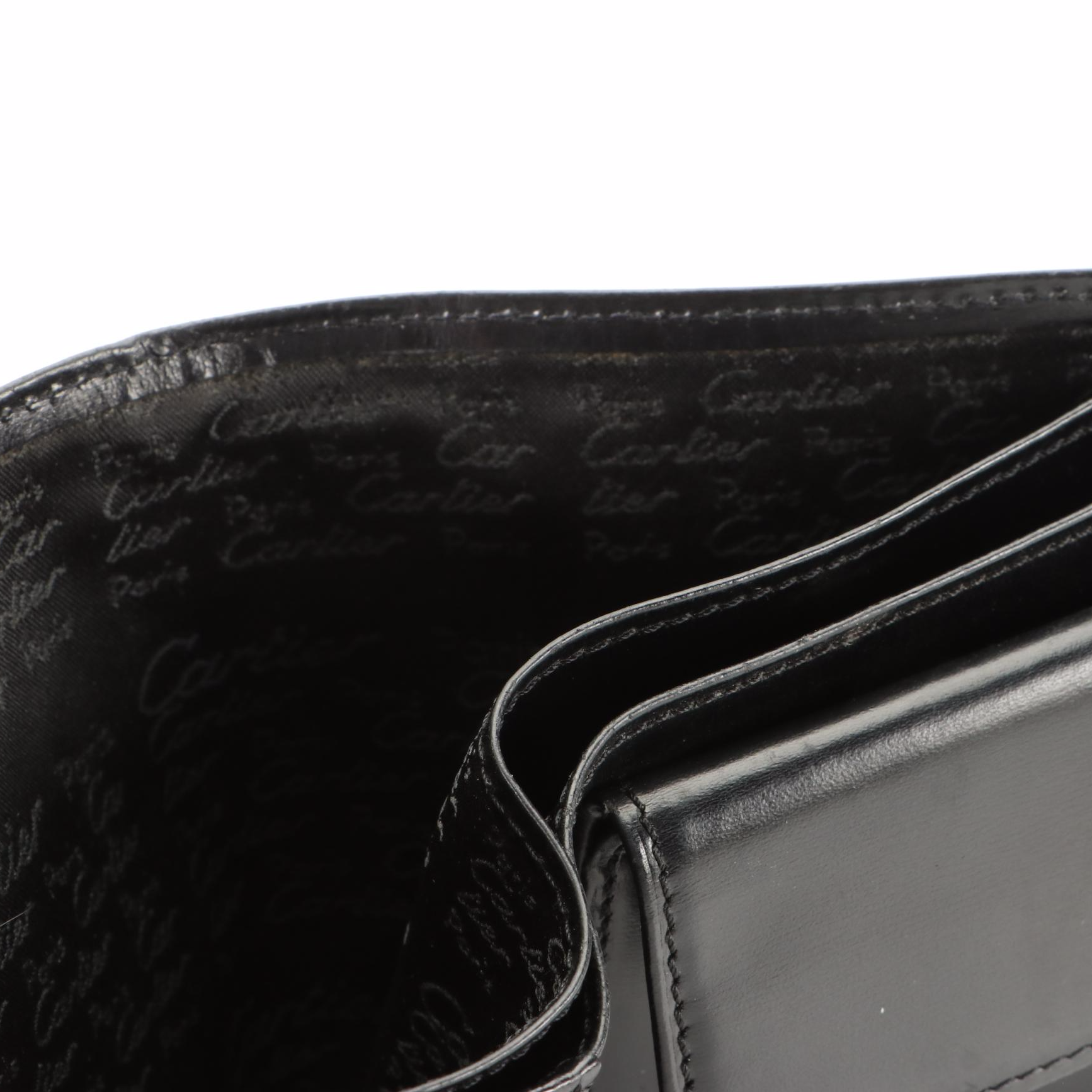 Cartier Bifold Wallet in Black Smooth Calfskin