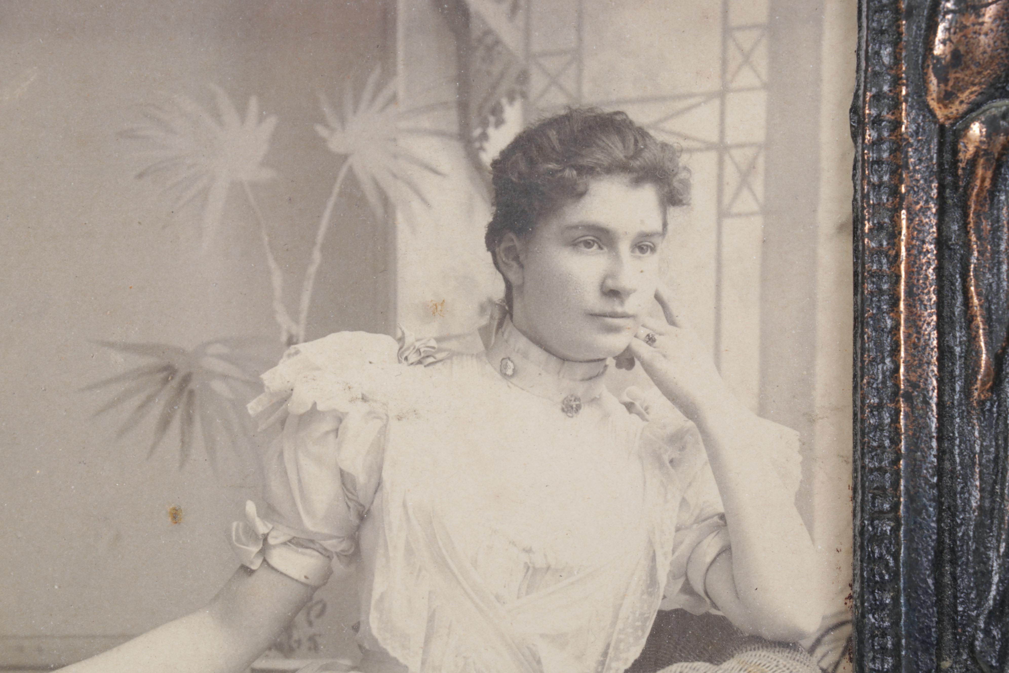 Cast Iron Art Nouveau Picture Frame, Early to Mid 20th Century