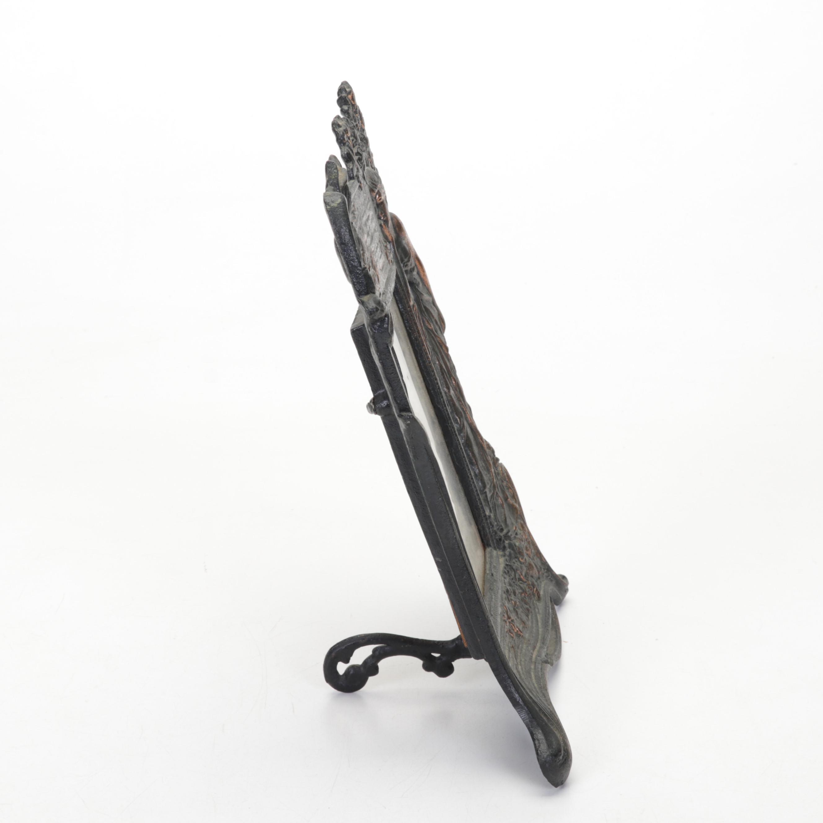 Cast Iron Art Nouveau Picture Frame, Early to Mid 20th Century