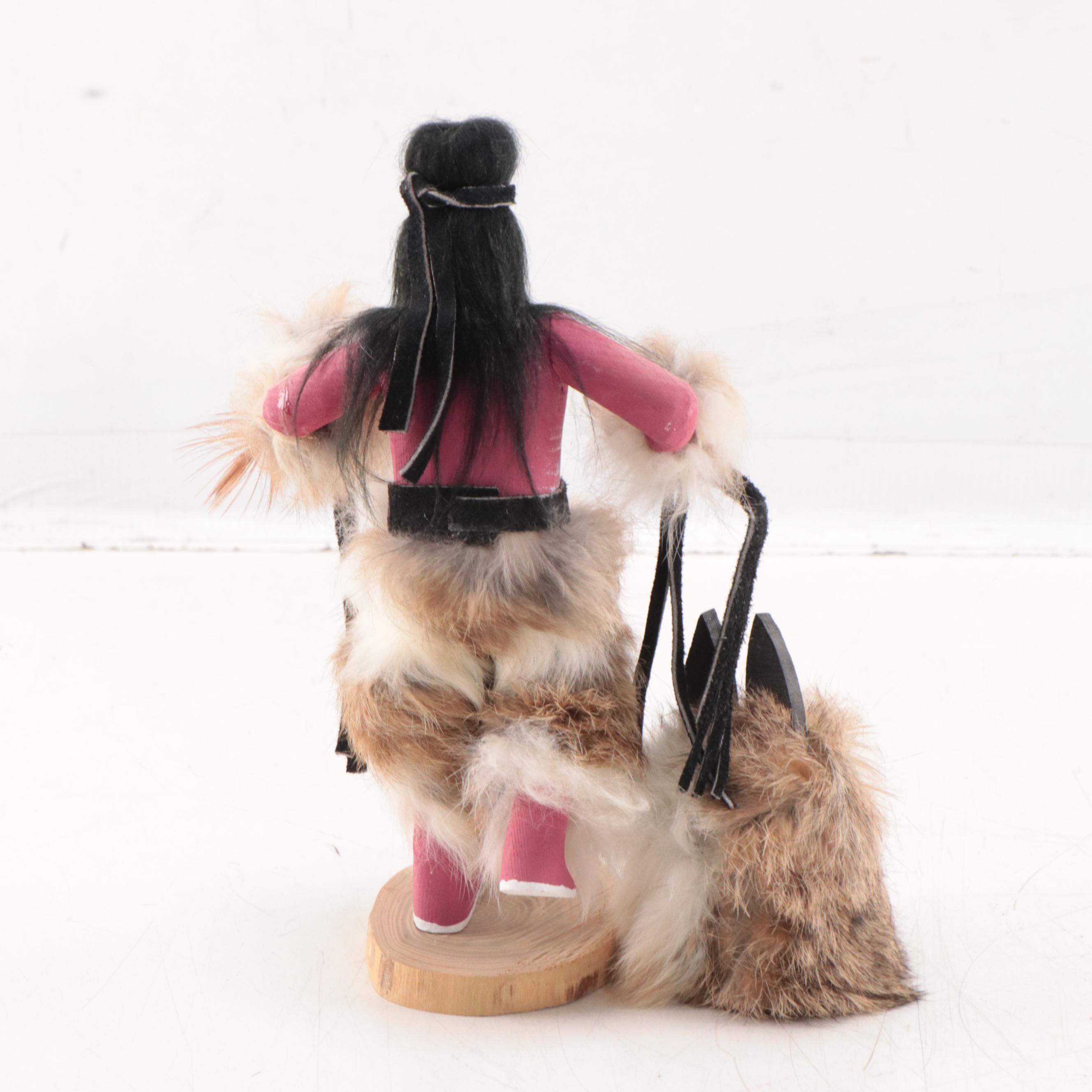 Hopi Kachina Figure of Dancing Wolf, Late 20th Century