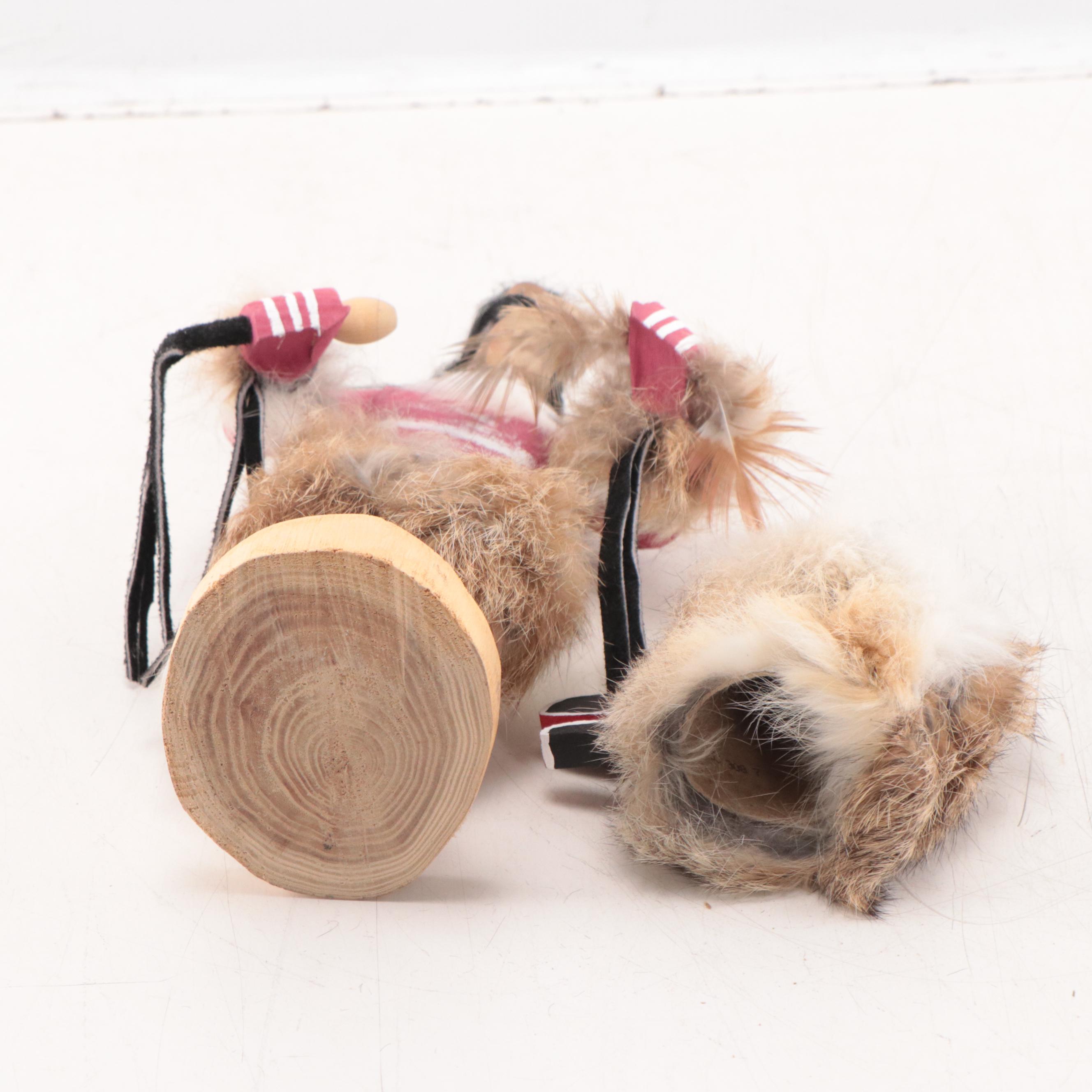 Hopi Kachina Figure of Dancing Wolf, Late 20th Century