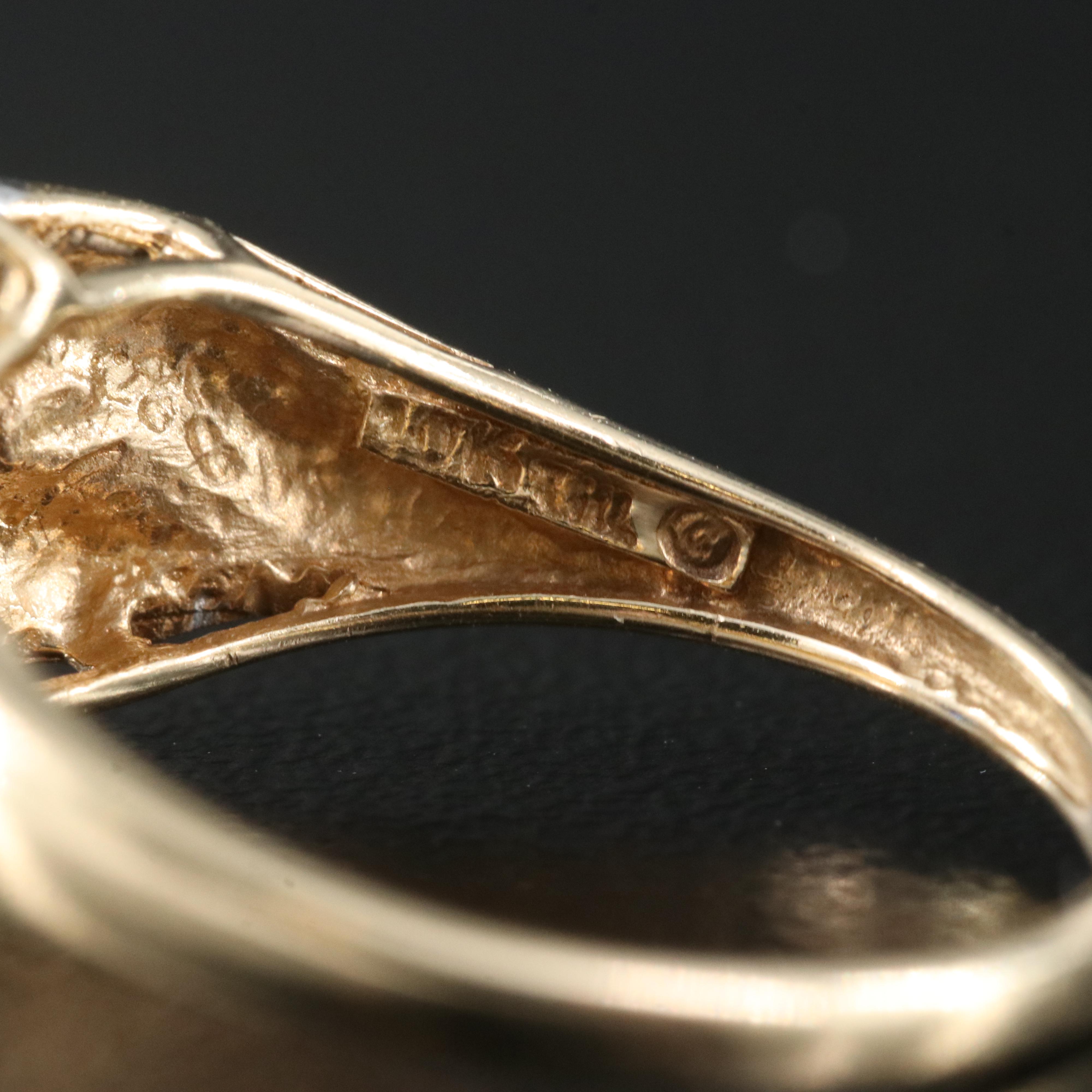 10K Sapphire and Diamond Ring