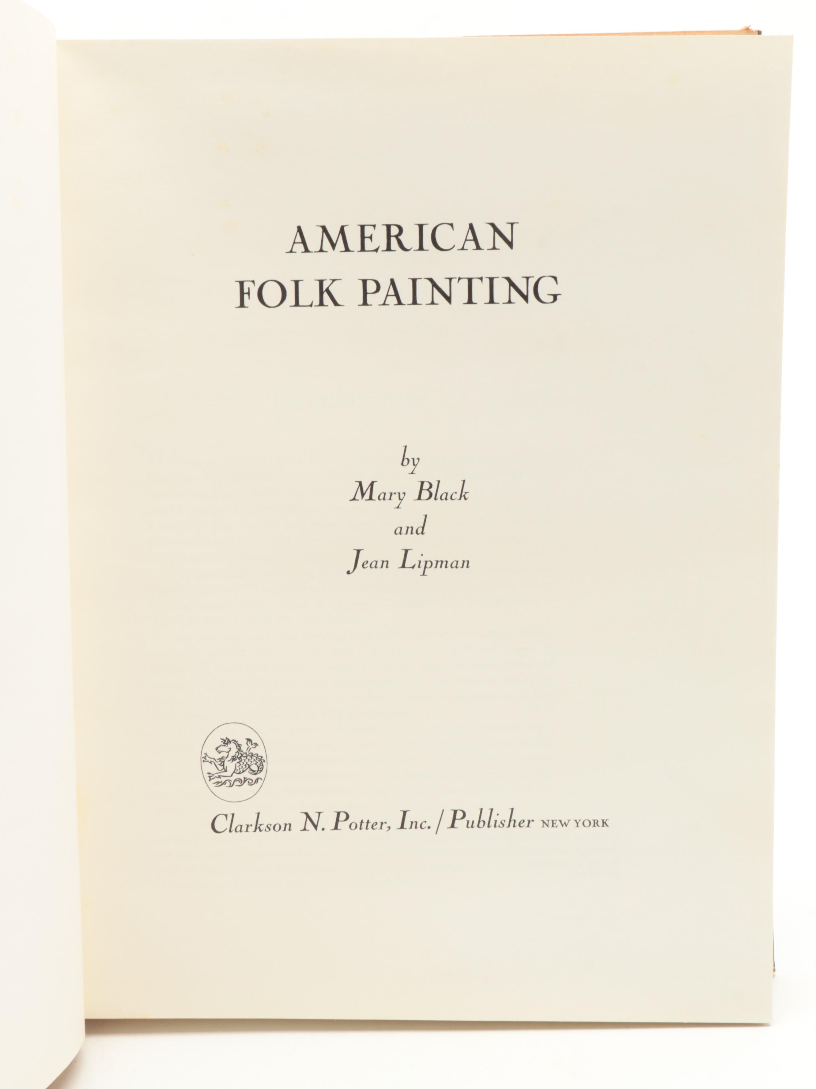 First Edition "American Folk Painting" and More Art and Painted Furniture Books