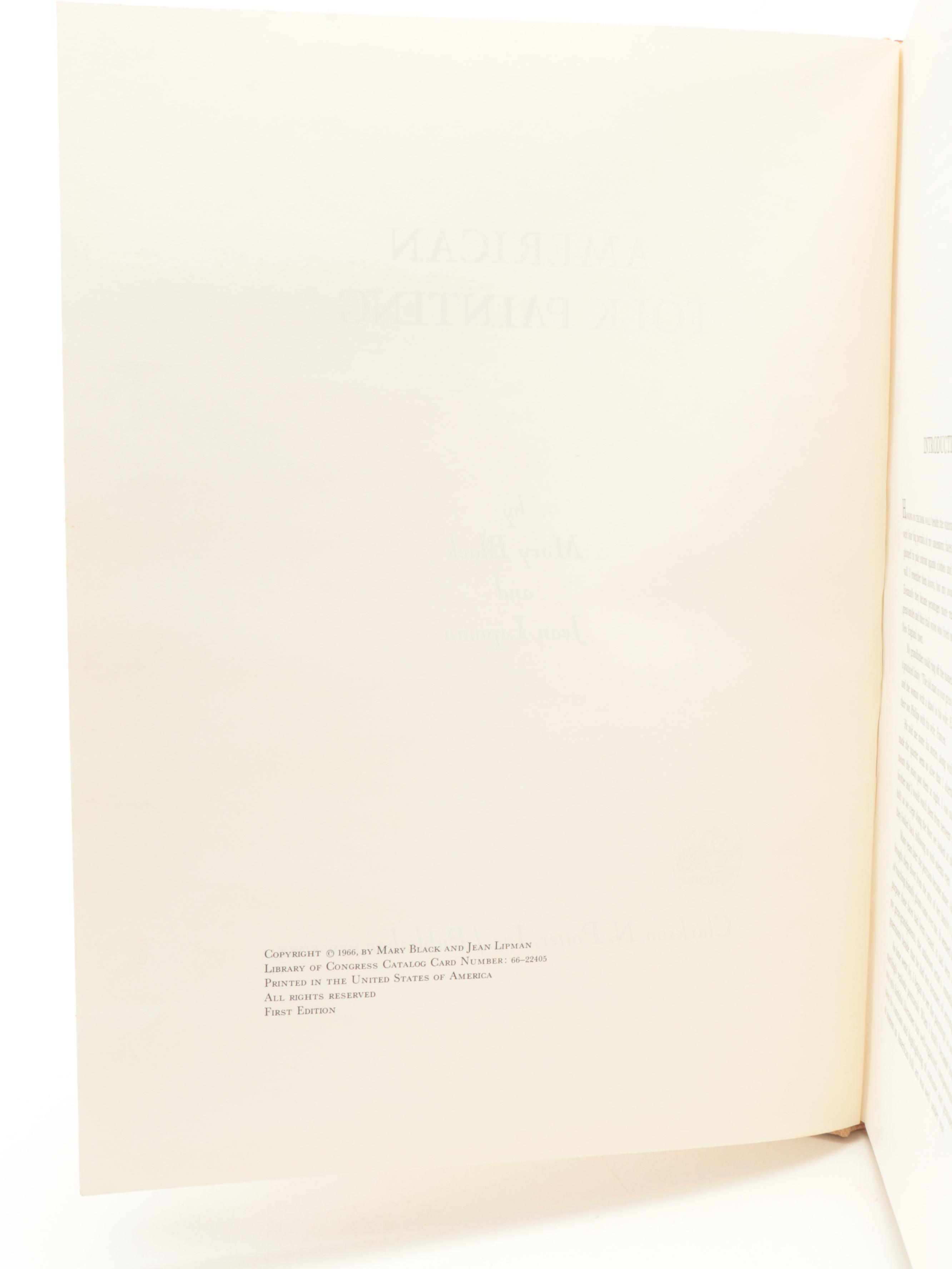 First Edition "American Folk Painting" and More Art and Painted Furniture Books