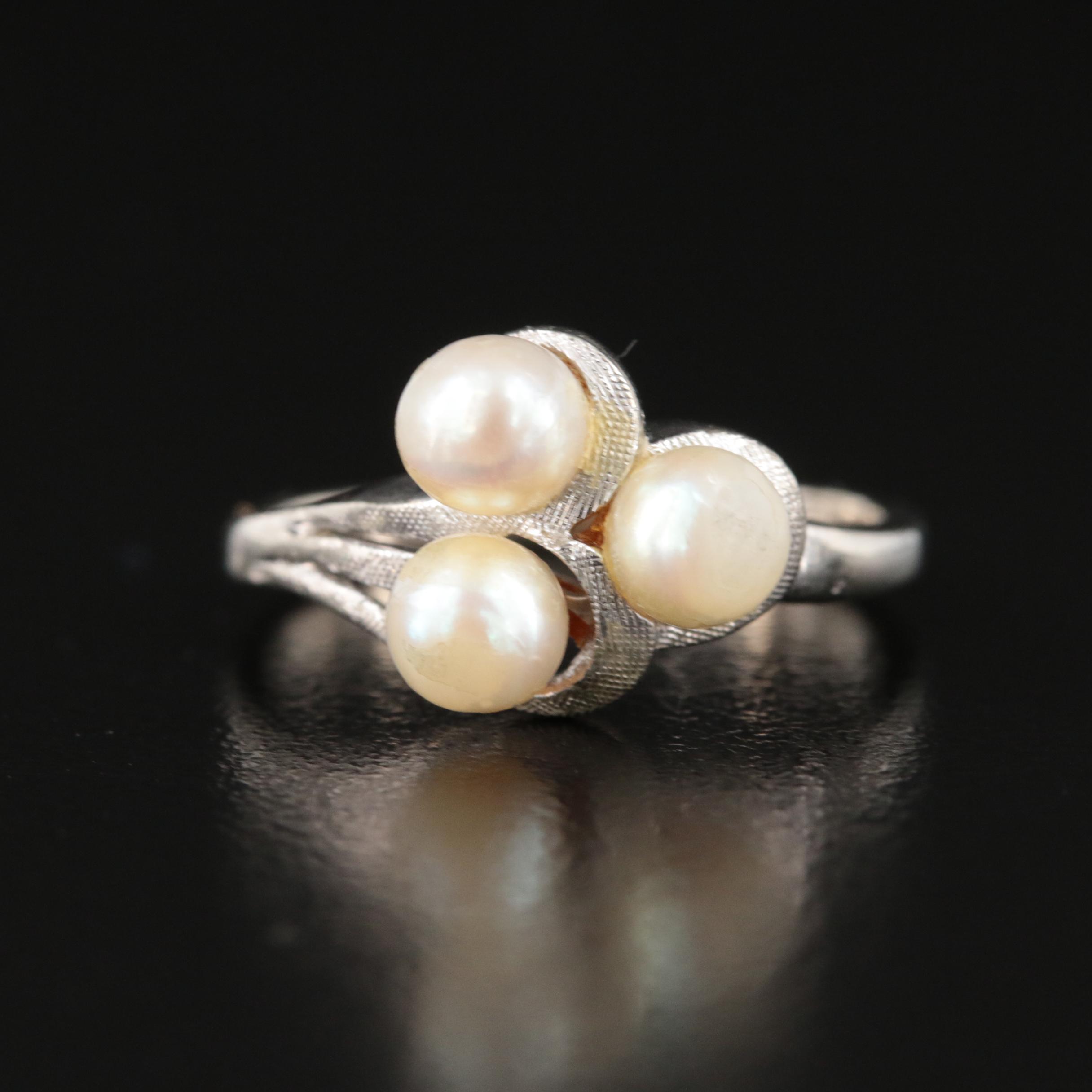 Vintage 10K Pearl Ring
