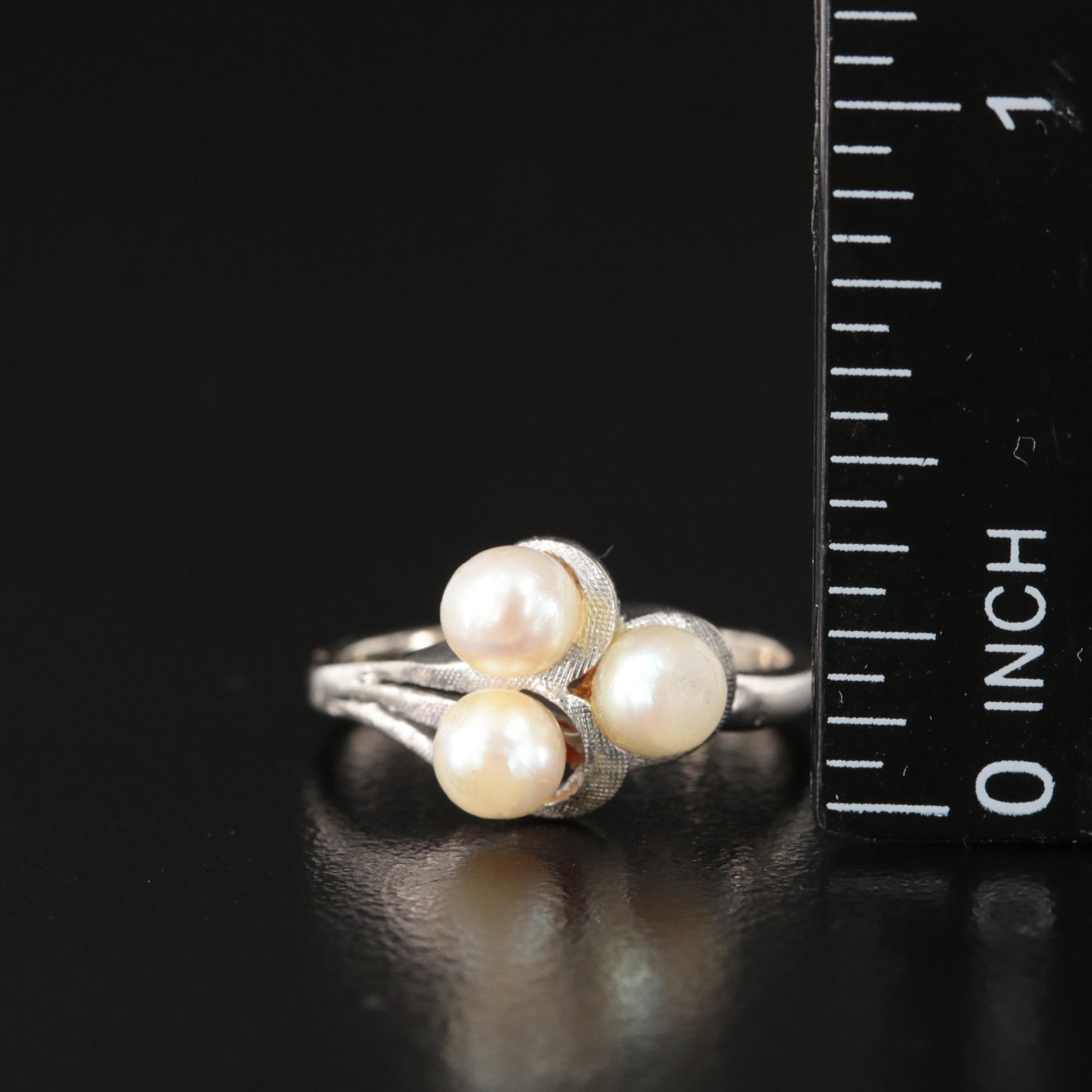 Vintage 10K Pearl Ring