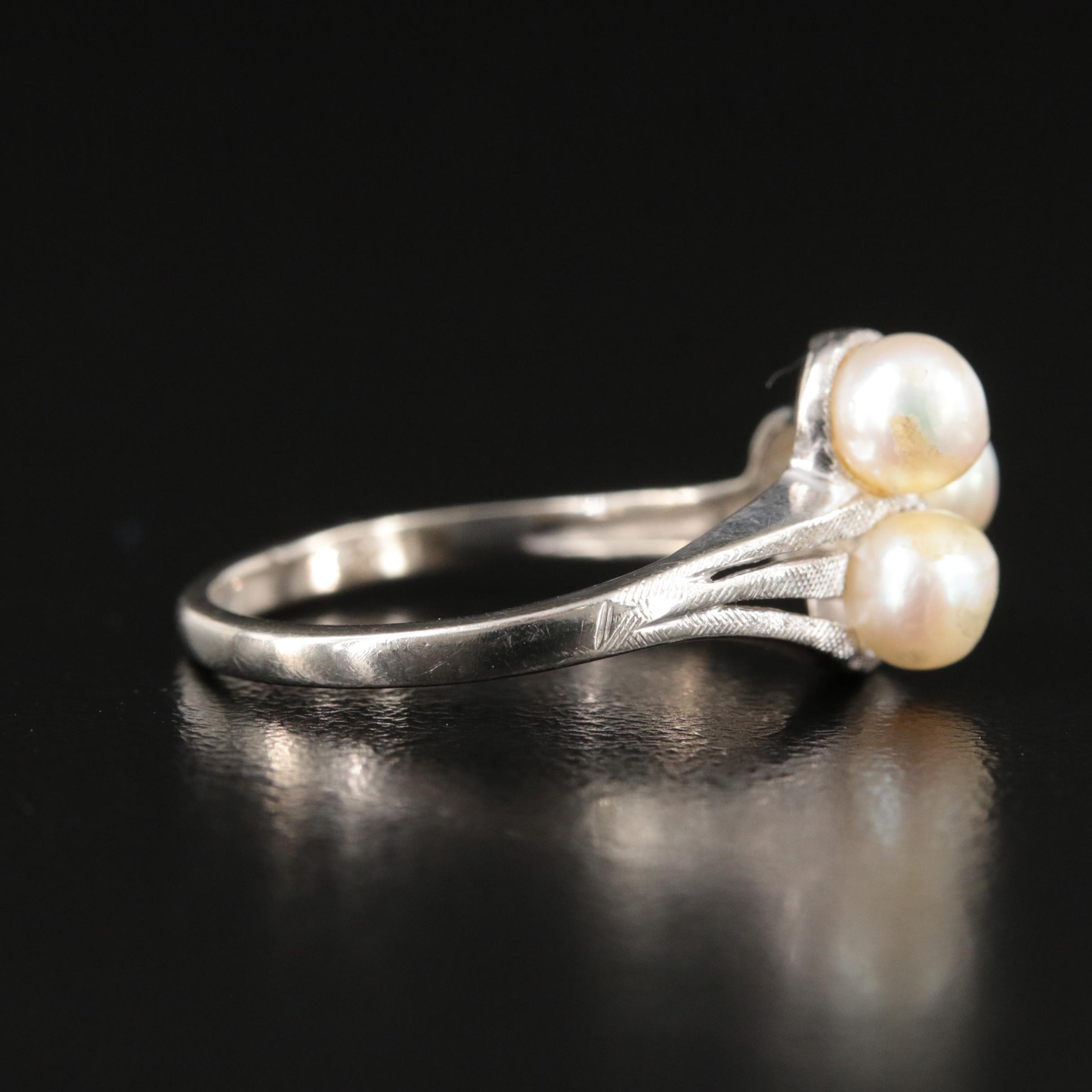 Vintage 10K Pearl Ring