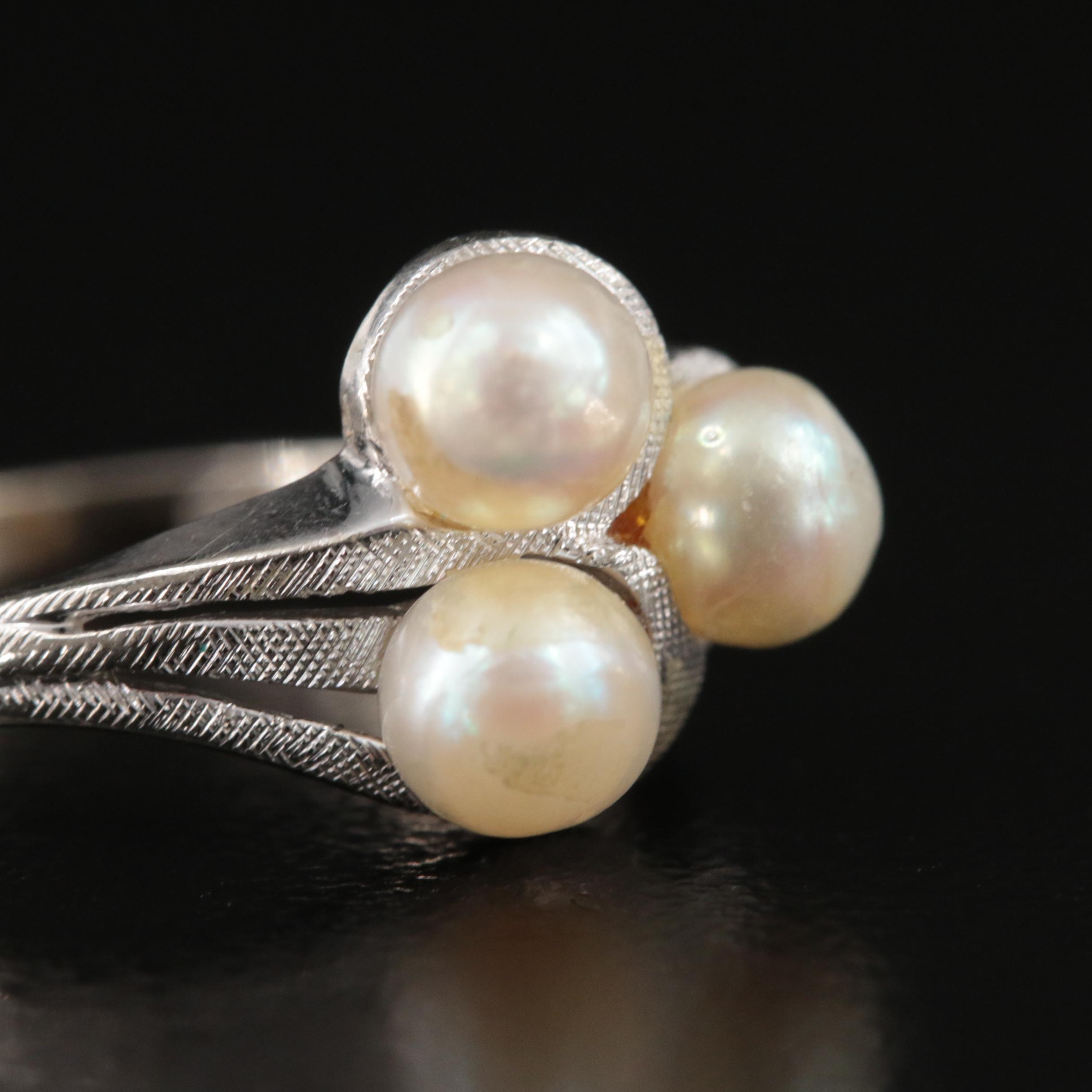 Vintage 10K Pearl Ring