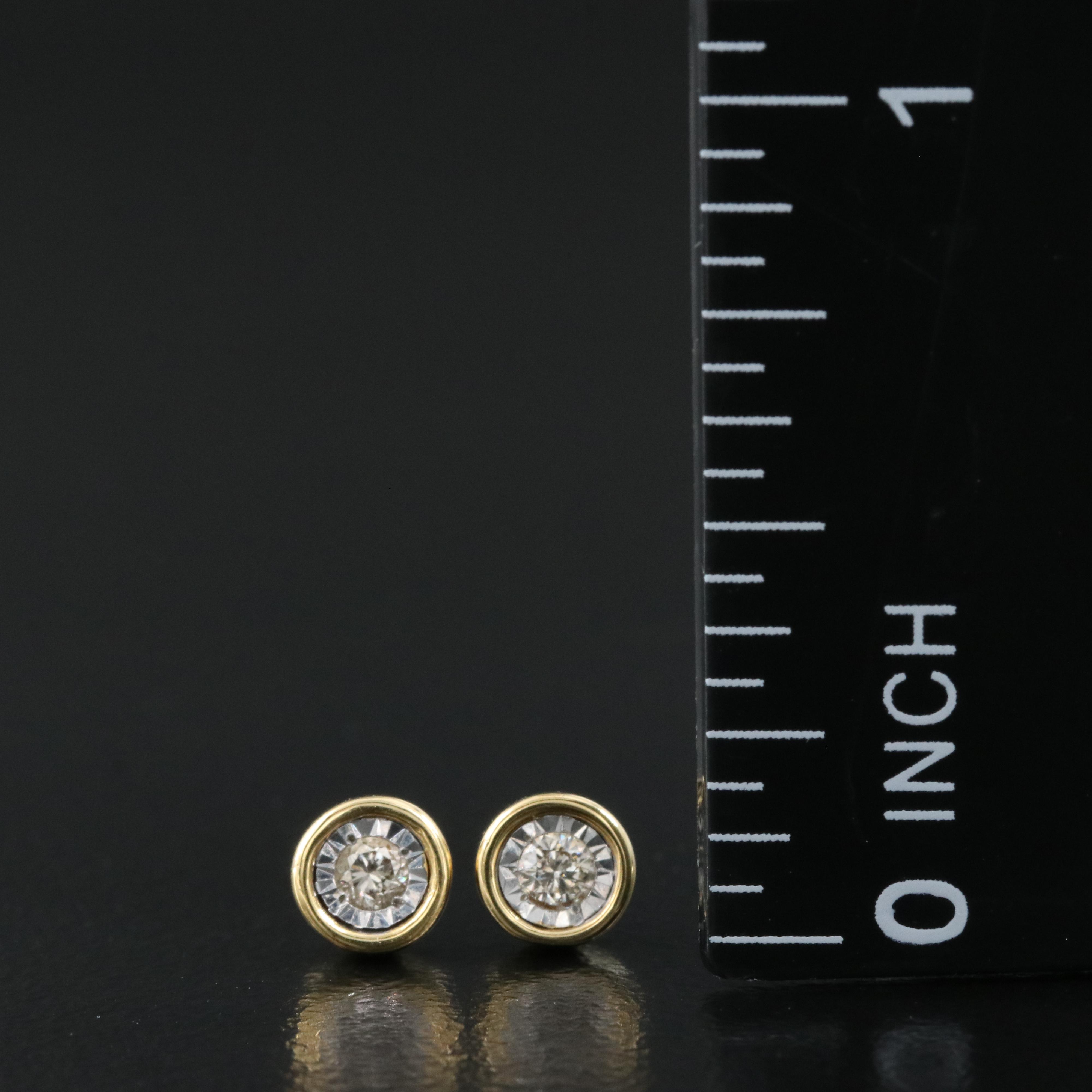 10K 0.11 CTW Diamond Stud Earrings
