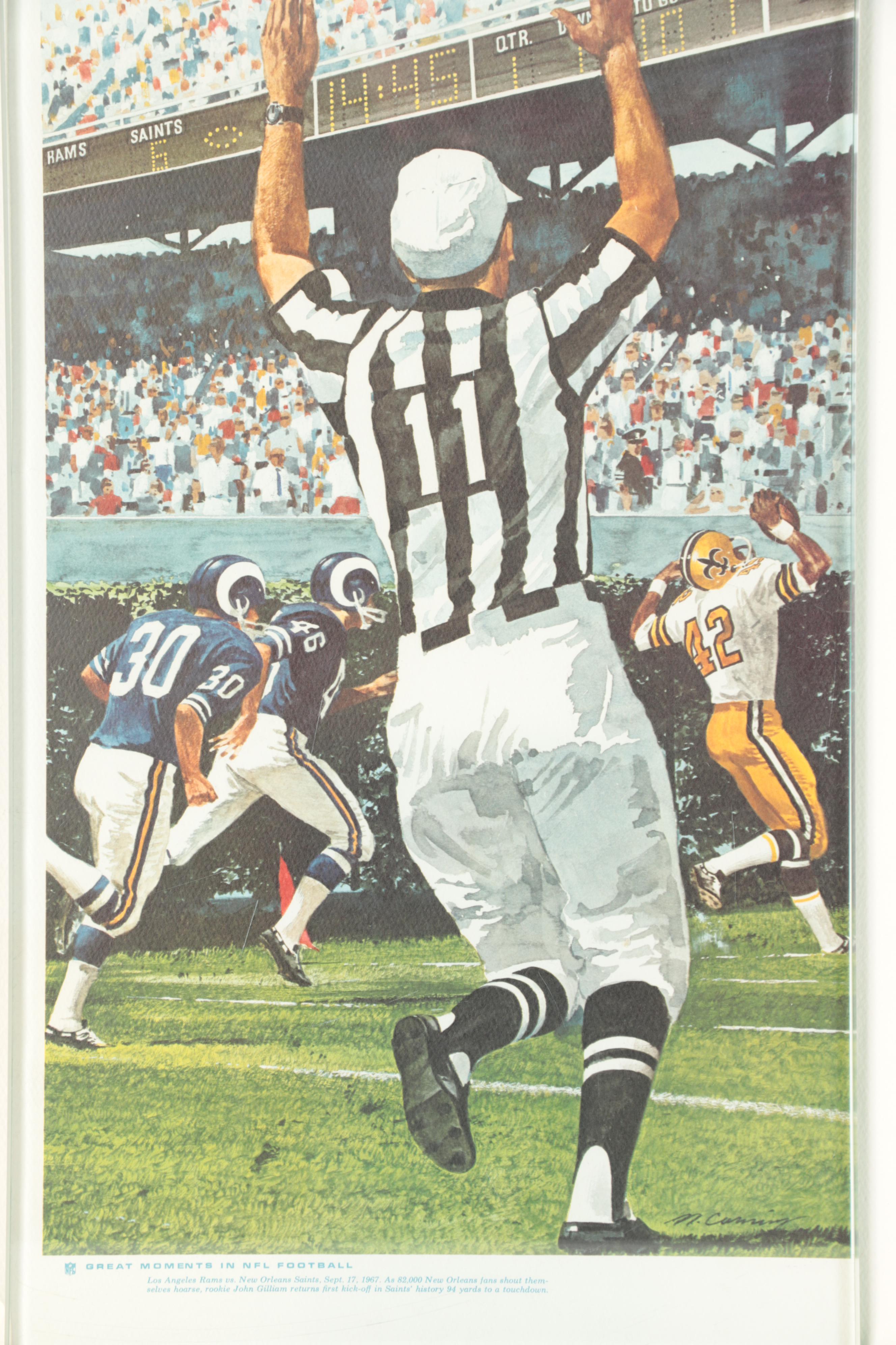 NFL "Greatest Moments" and Other Football Posters with Signed Ken Anderson