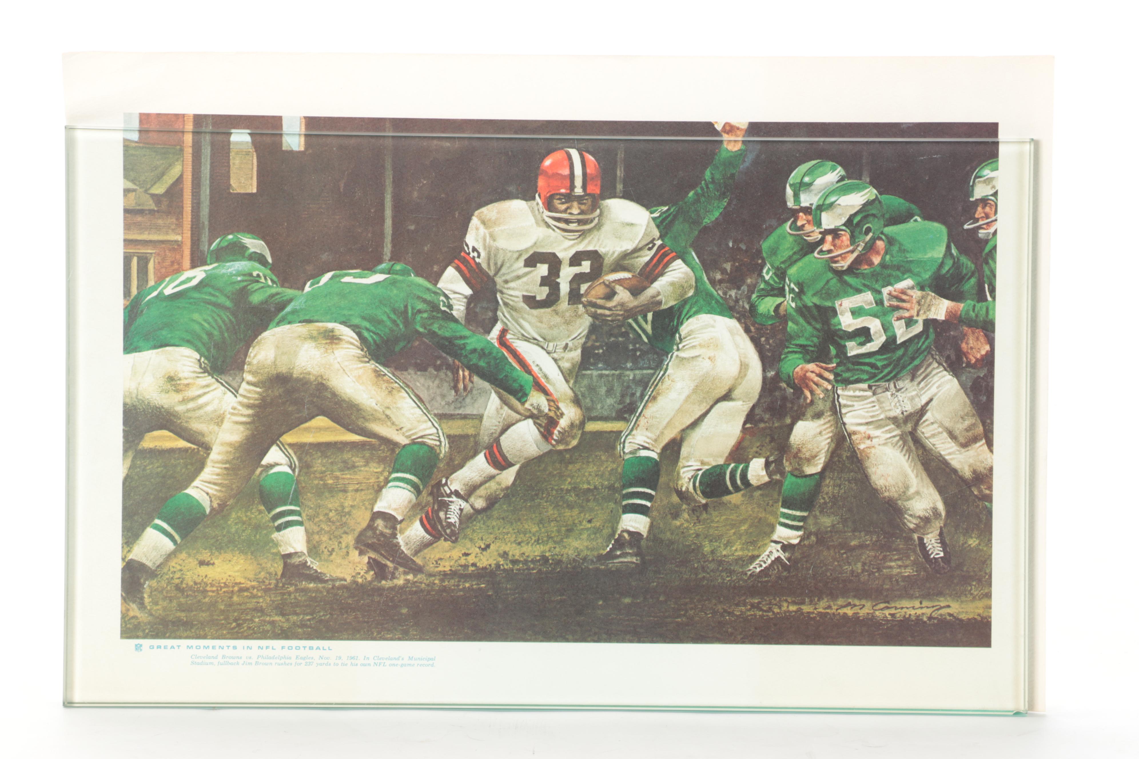 NFL "Greatest Moments" and Other Football Posters with Signed Ken Anderson