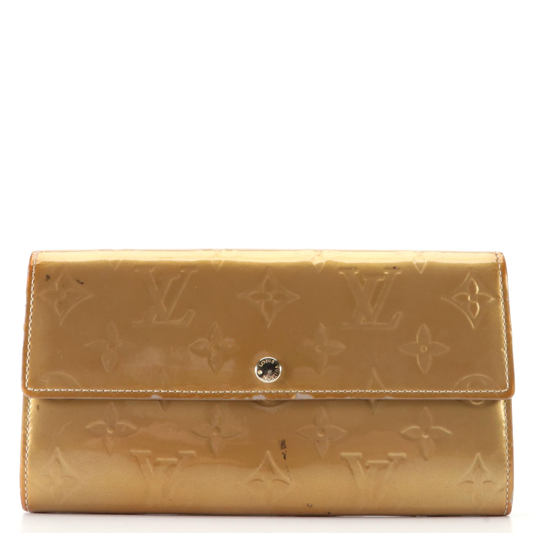 Louis Vuitton Portefeuille Sarah Wallet in Monogram Vernis