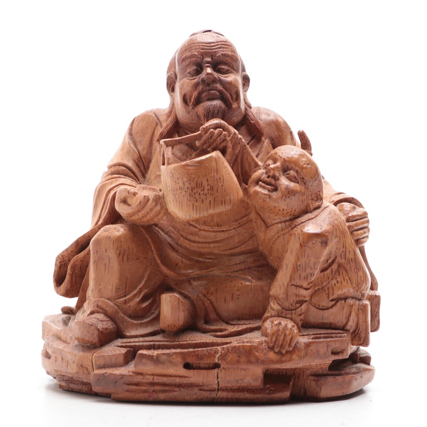 Chinese Carved Wood Figurine