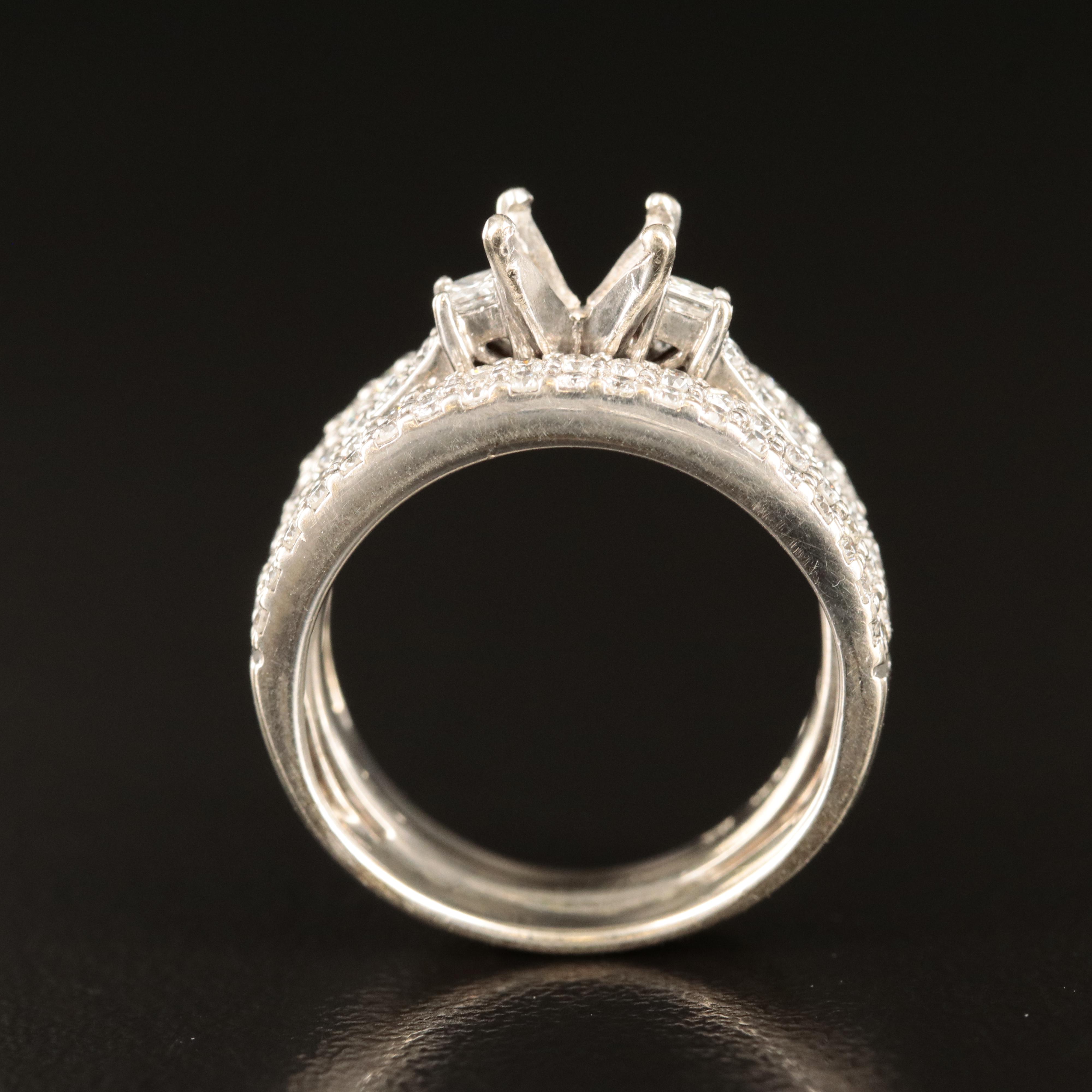 14K 0.79 CTW Diamond Semi Mount Ring with Loose 0.49 CT Diamond and GIA eReport