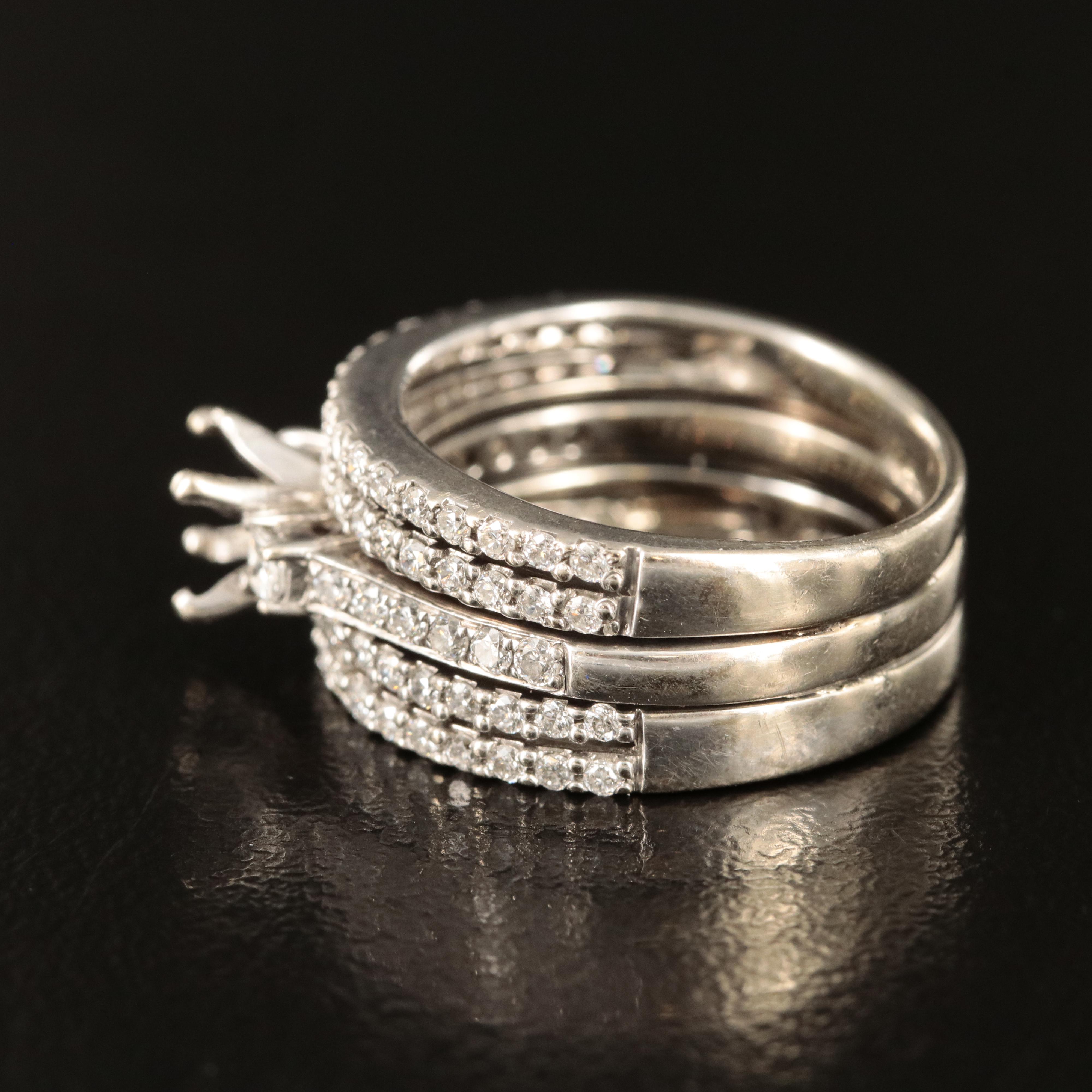 14K 0.79 CTW Diamond Semi Mount Ring with Loose 0.49 CT Diamond and GIA eReport