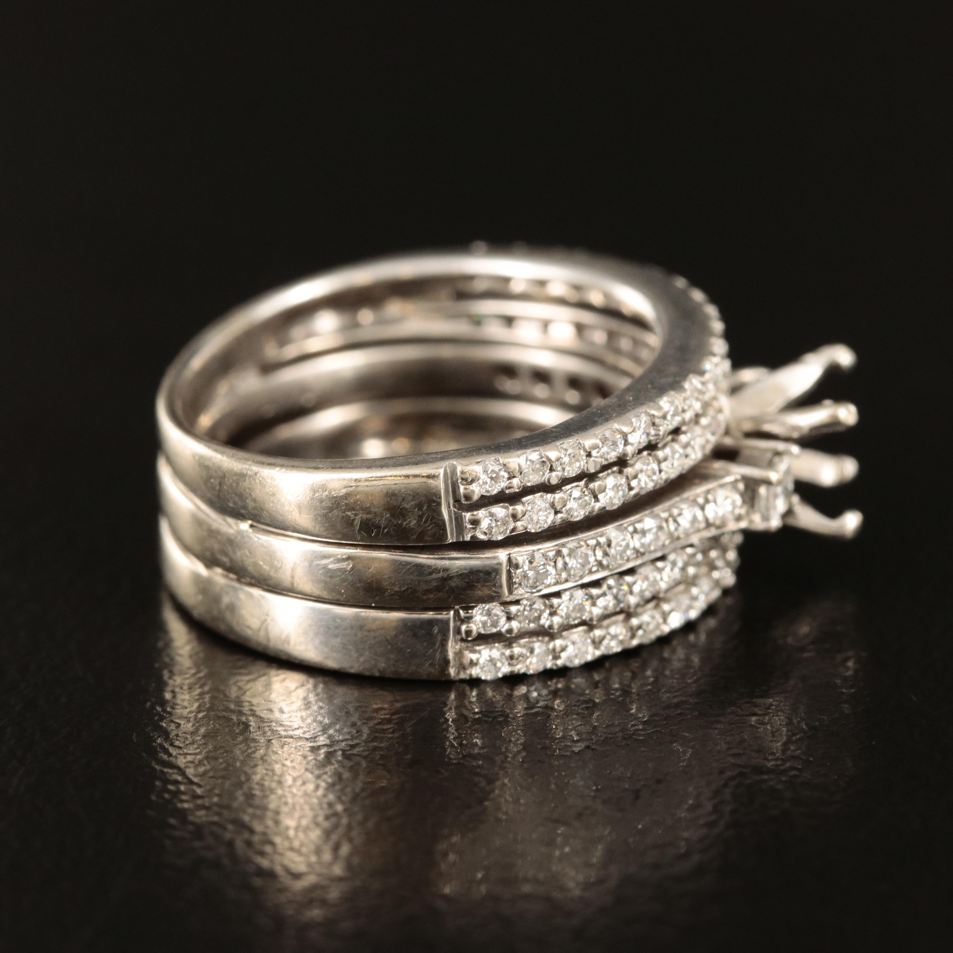 14K 0.79 CTW Diamond Semi Mount Ring with Loose 0.49 CT Diamond and GIA eReport