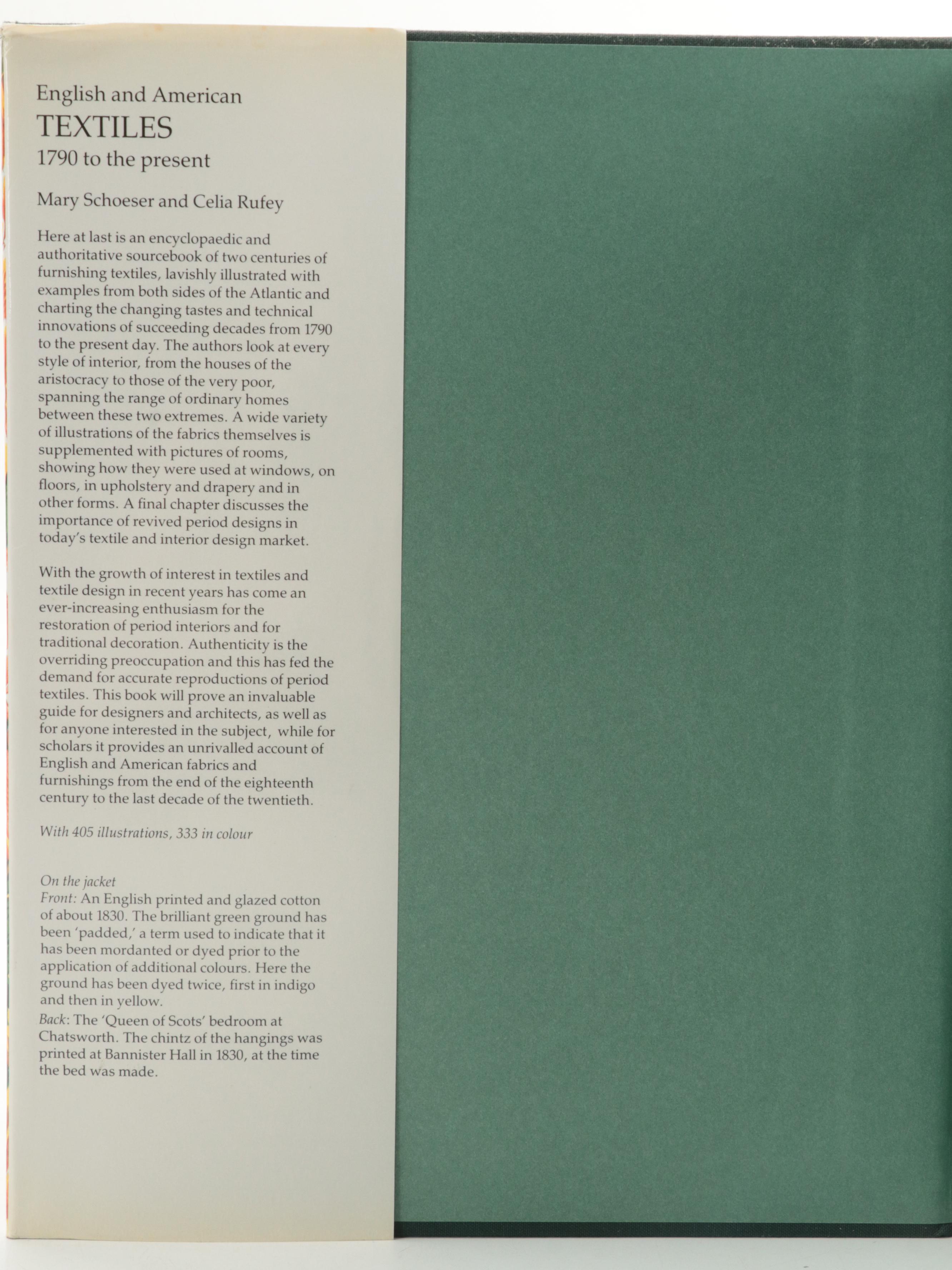 First UK Edition "English and American Textiles" and More Decorative Arts Books