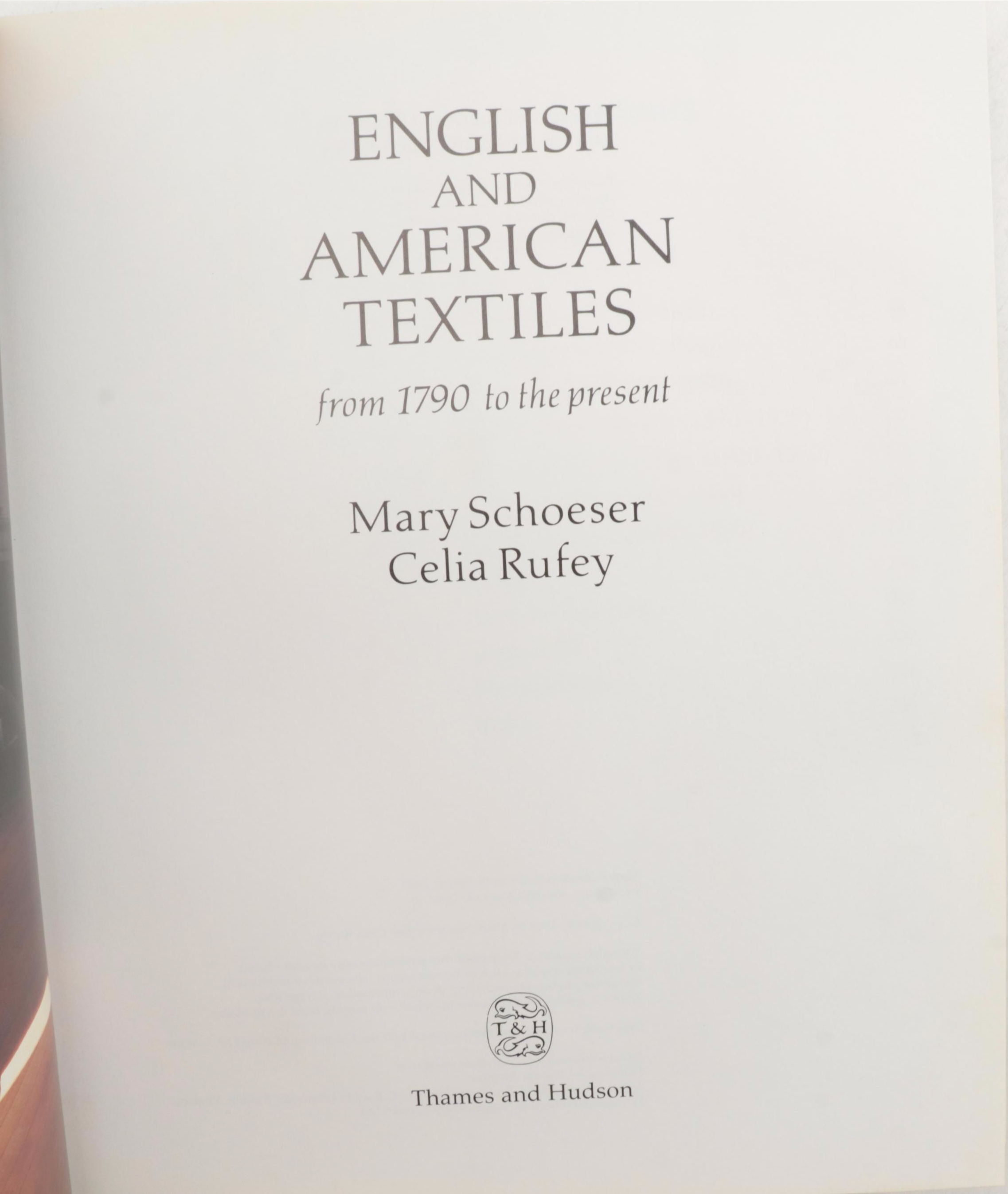 First UK Edition "English and American Textiles" and More Decorative Arts Books