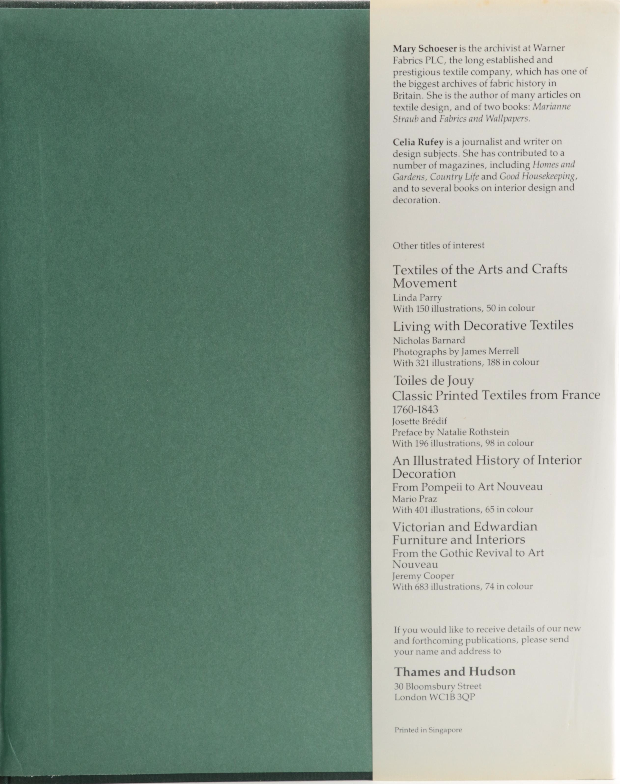 First UK Edition "English and American Textiles" and More Decorative Arts Books