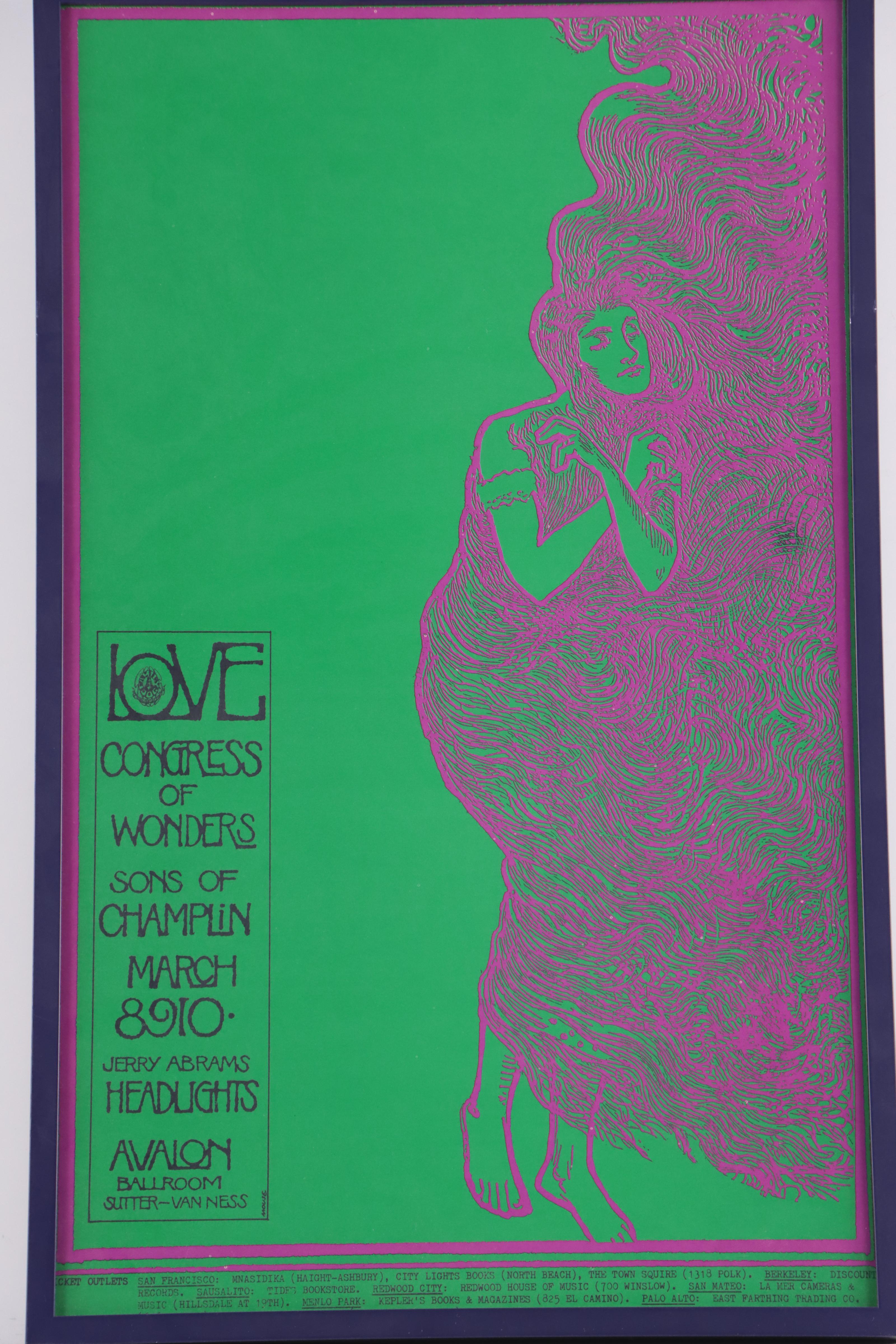 Love Concert Poster After Stanley Mouse "Lovelady," 1968