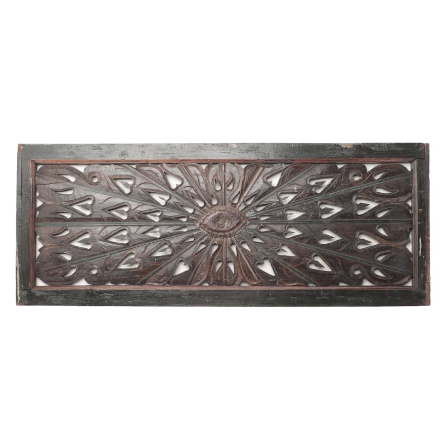 Carved Wood Transom