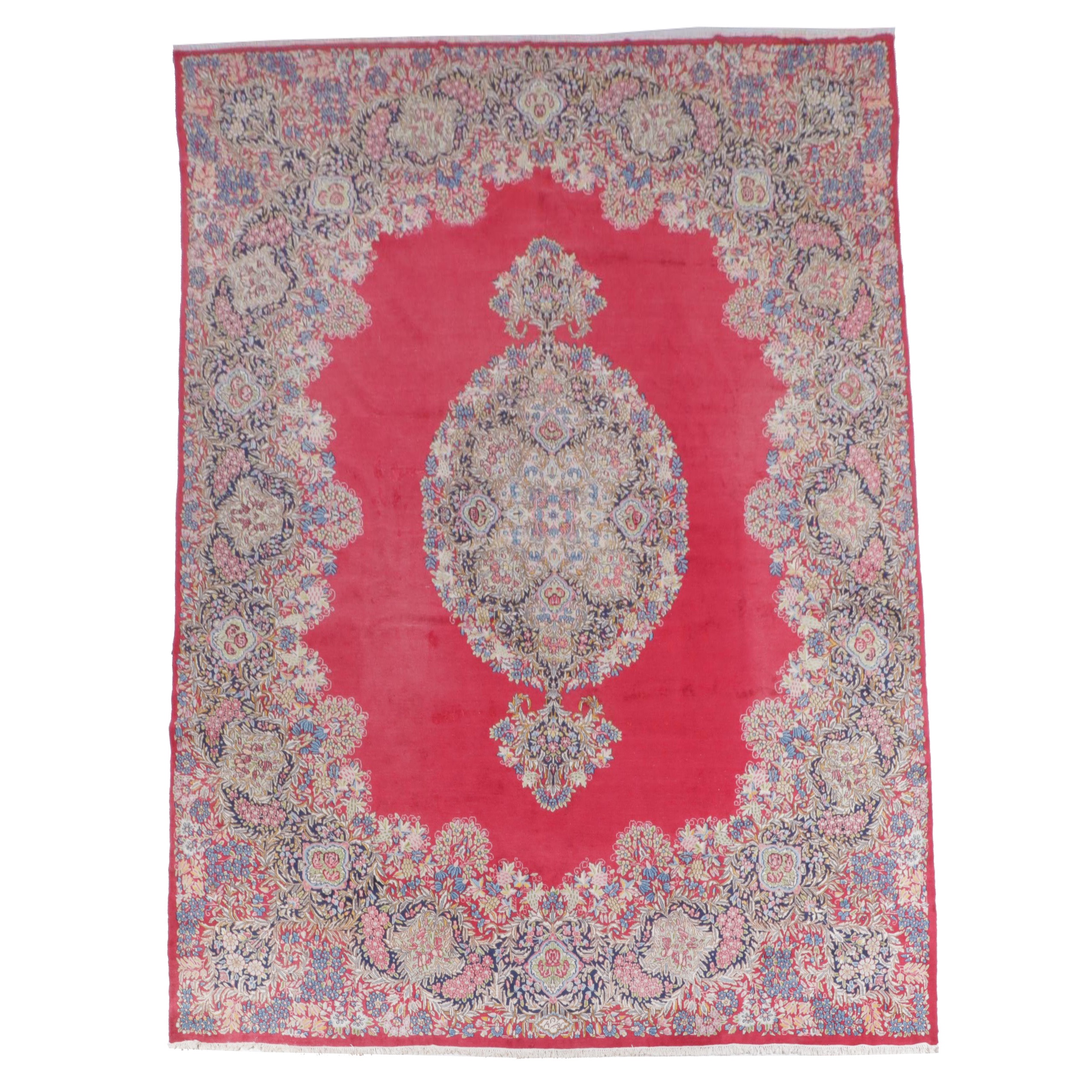 12'8 x 17' Hand-Knotted Indo-Persian Sarouk Style Room Sized Rug