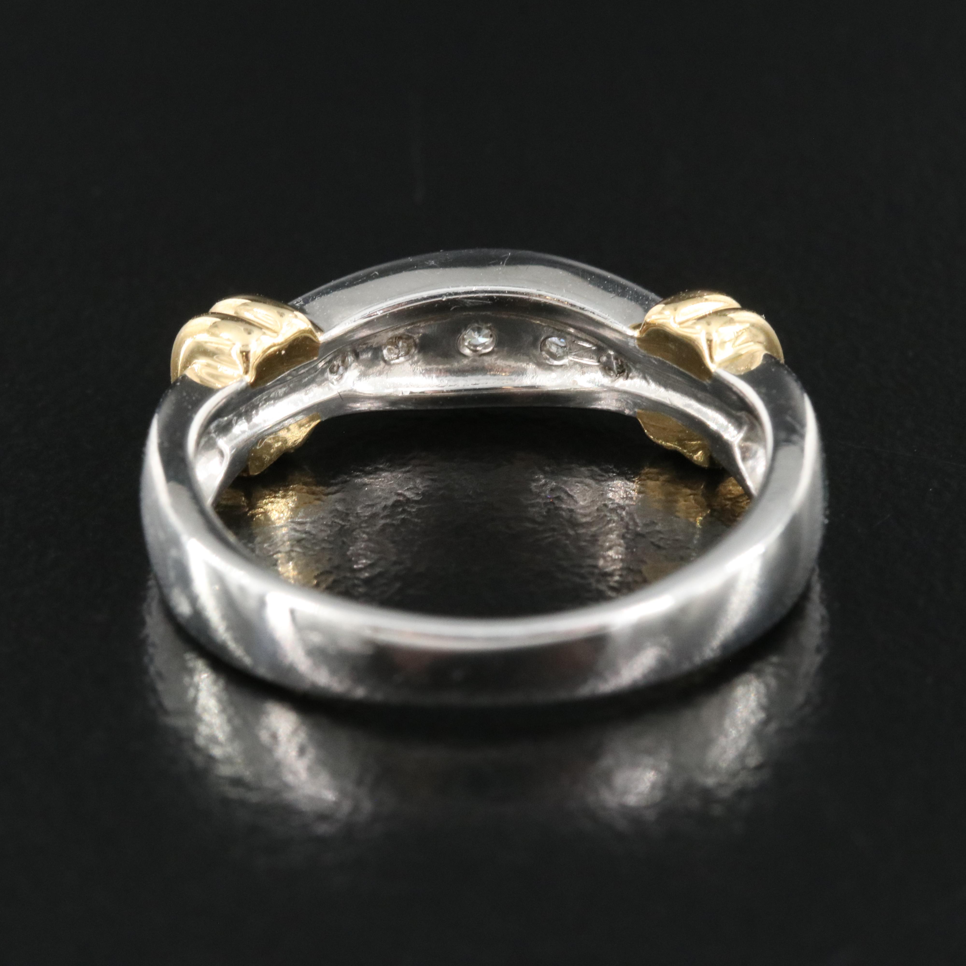 Platinum 0.31 CTW Diamond Ring with 18K Accents