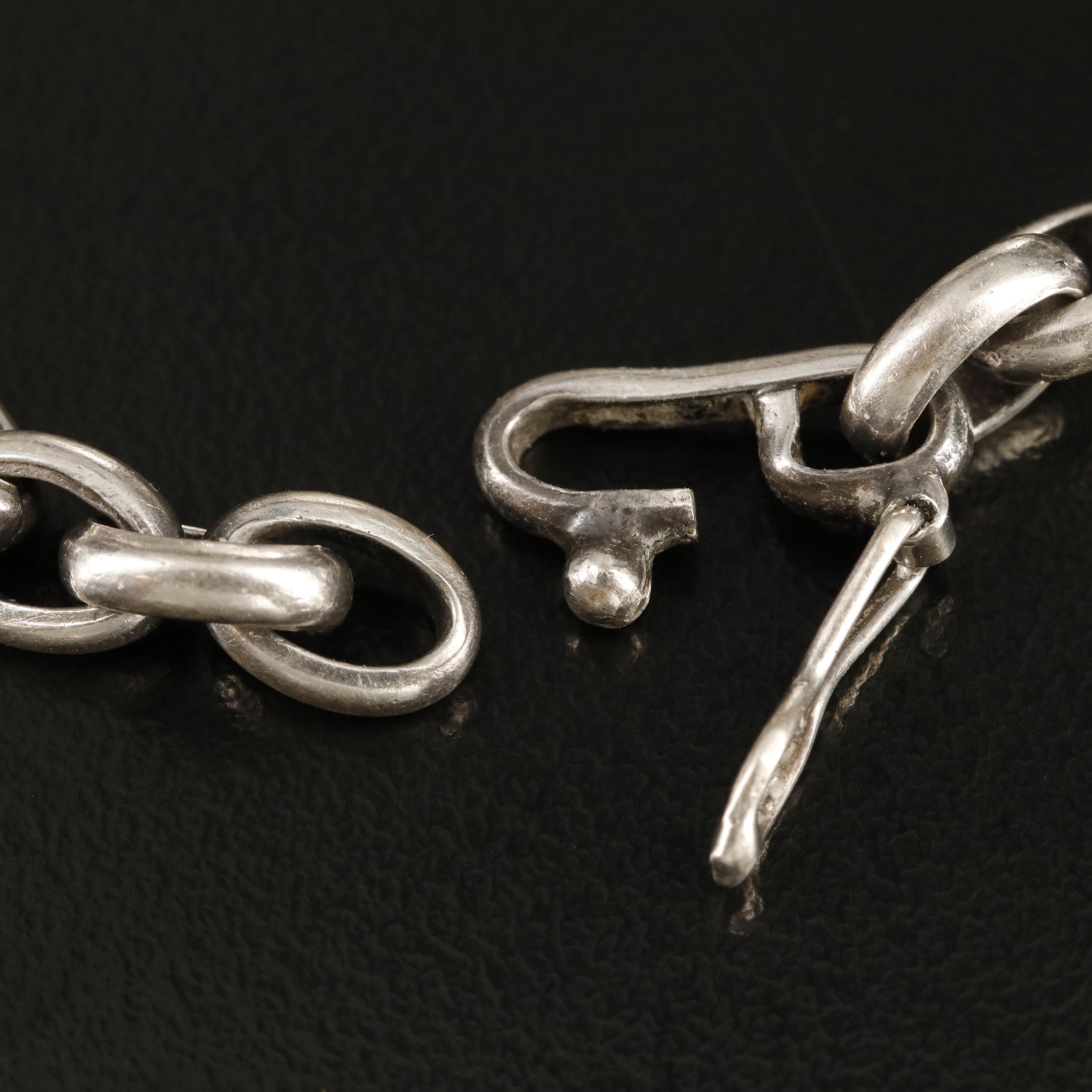 Sterling Satin Finish Cable Chain Bracelet