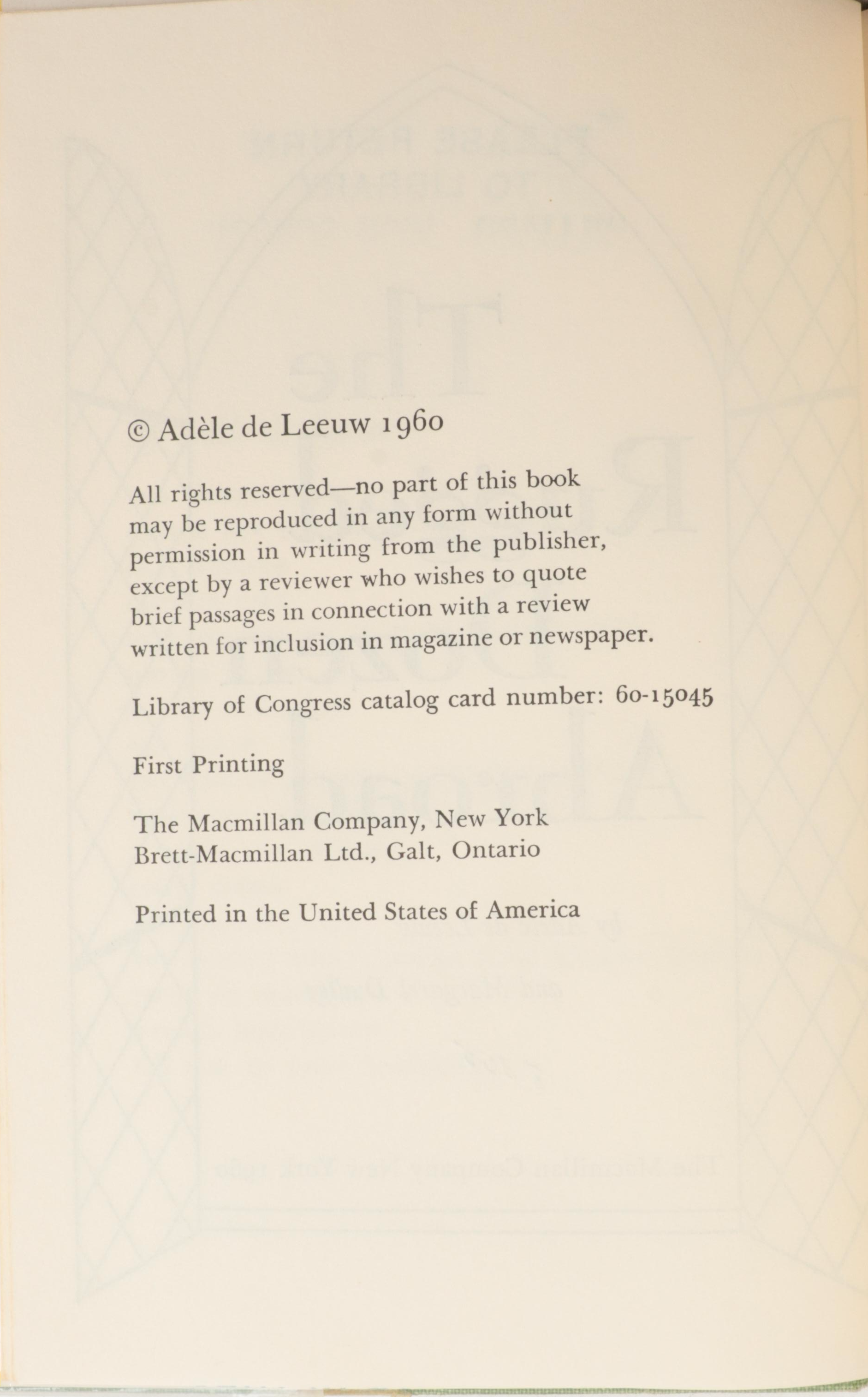 First Edition "The Rugged Dozen Abroad" by Adèle de Leeuw and More