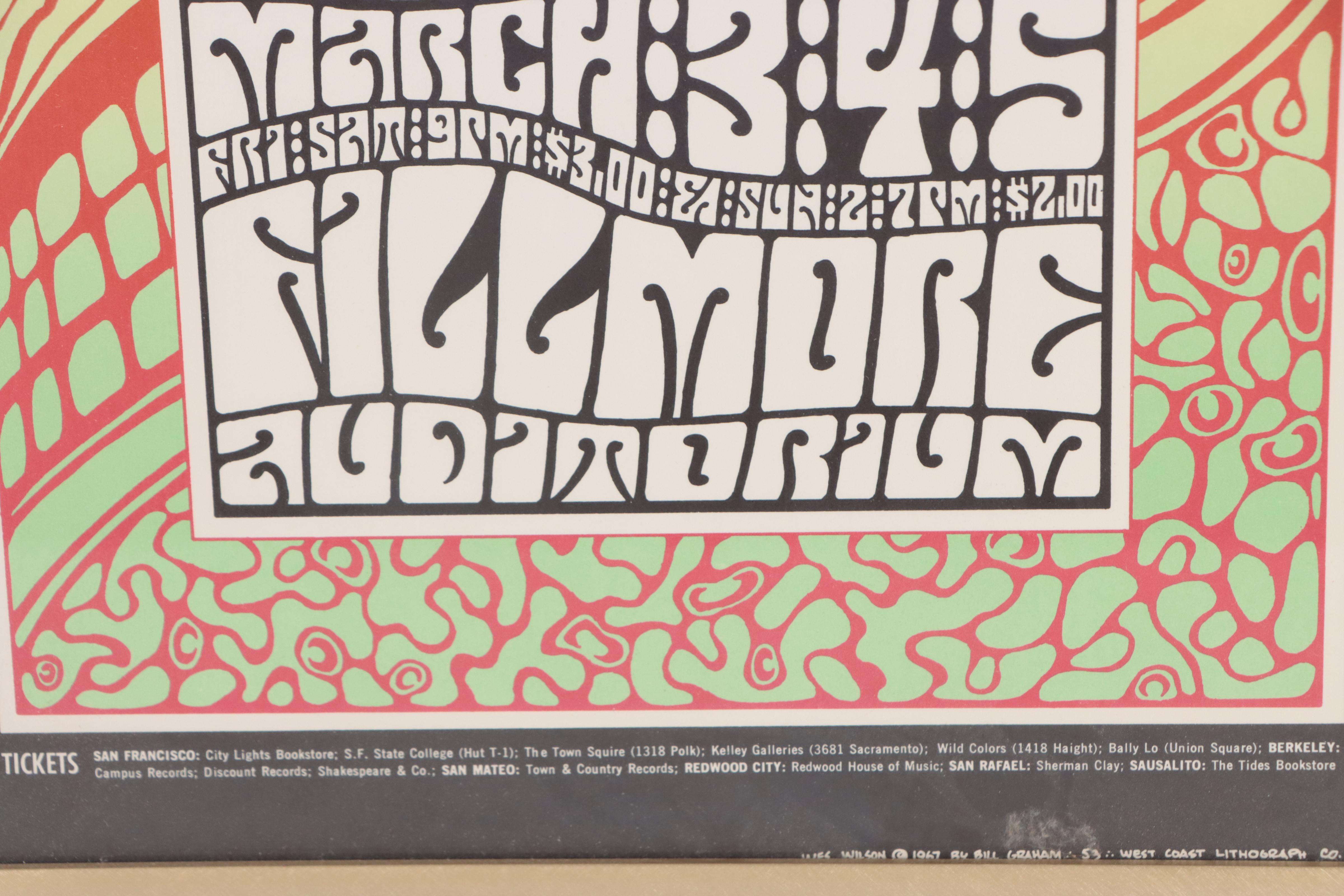 Otis Rush Lithograph Concert Poster After Wes Wilson, 1967