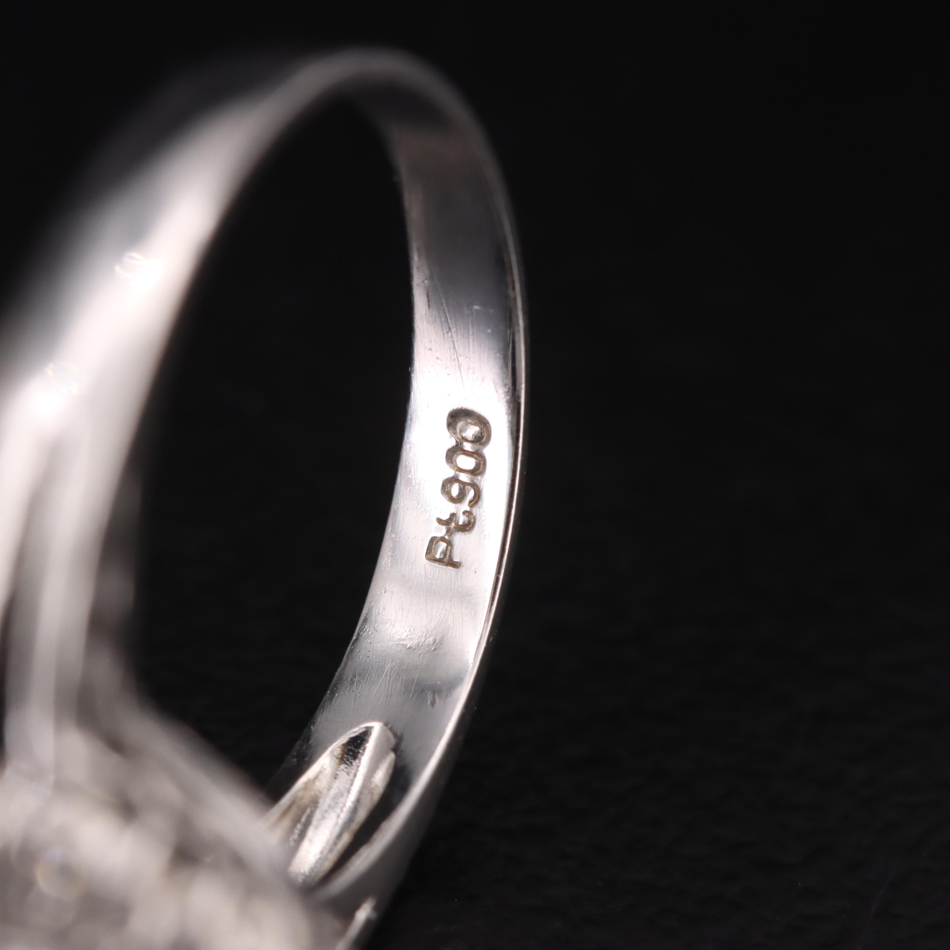 Platinum Sapphire and Diamond Ring