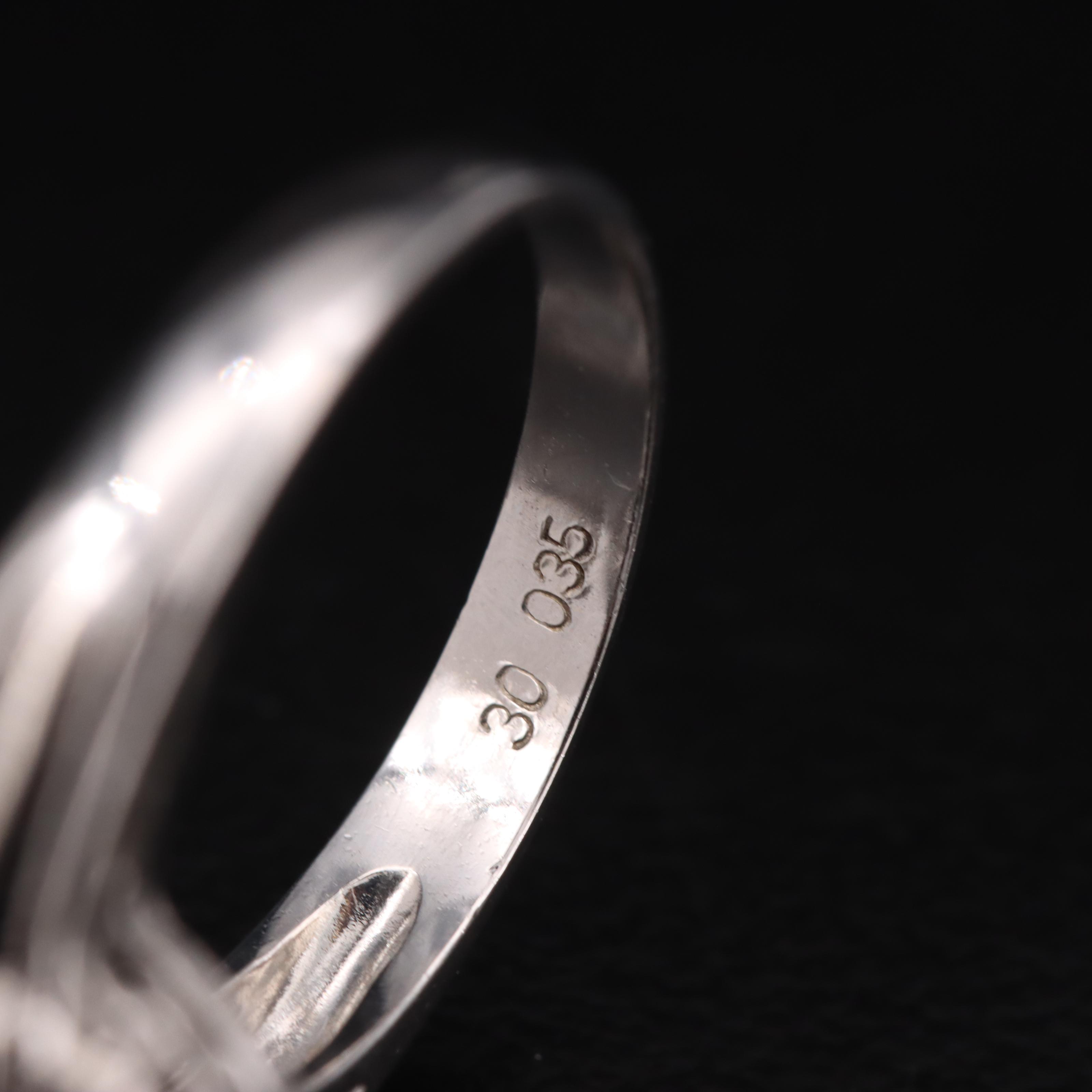 Platinum Sapphire and Diamond Ring