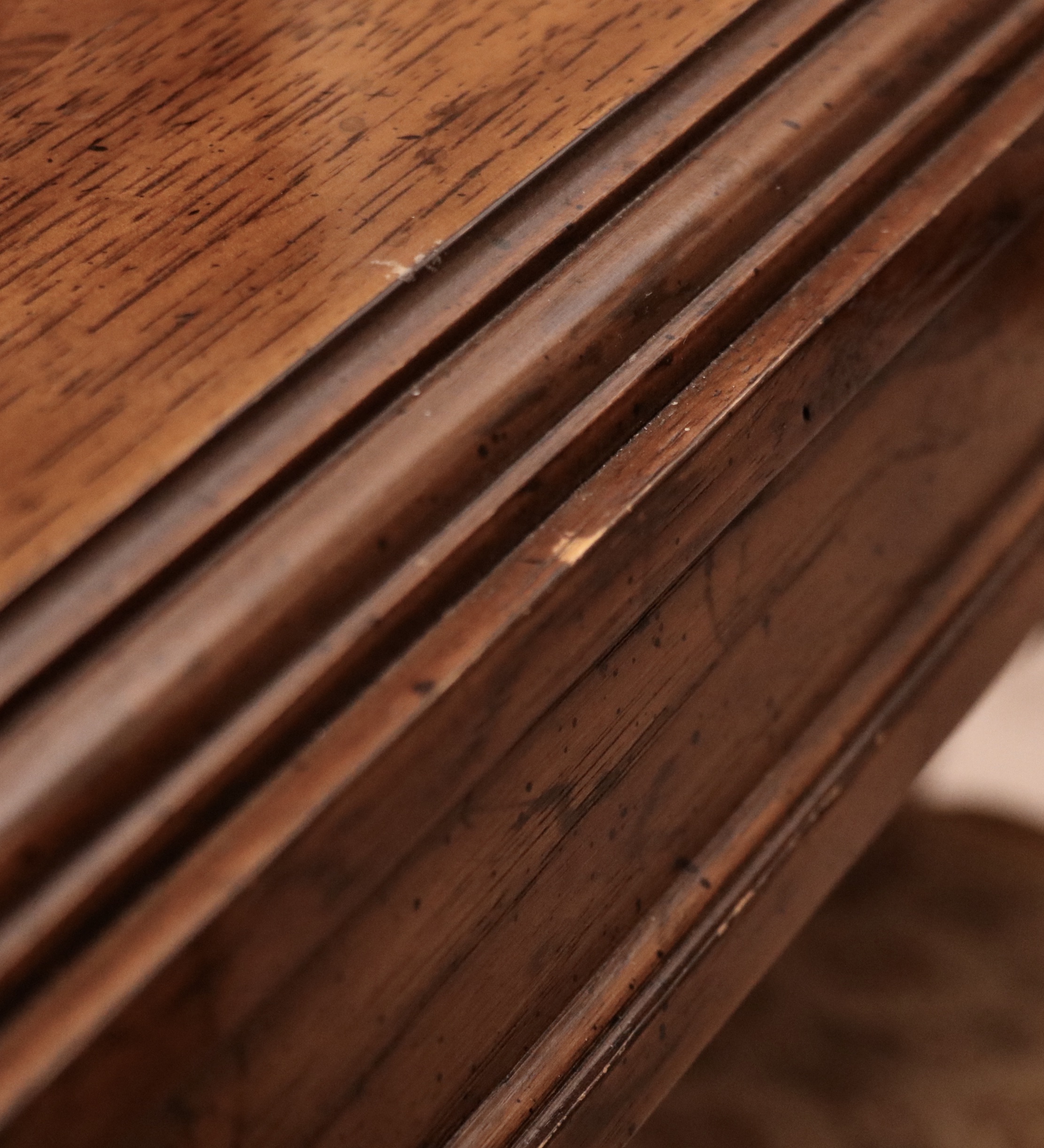 Drexel Heritage "Sketchbook" Burl and Pecan Dining Table and Cane-Back Chairs