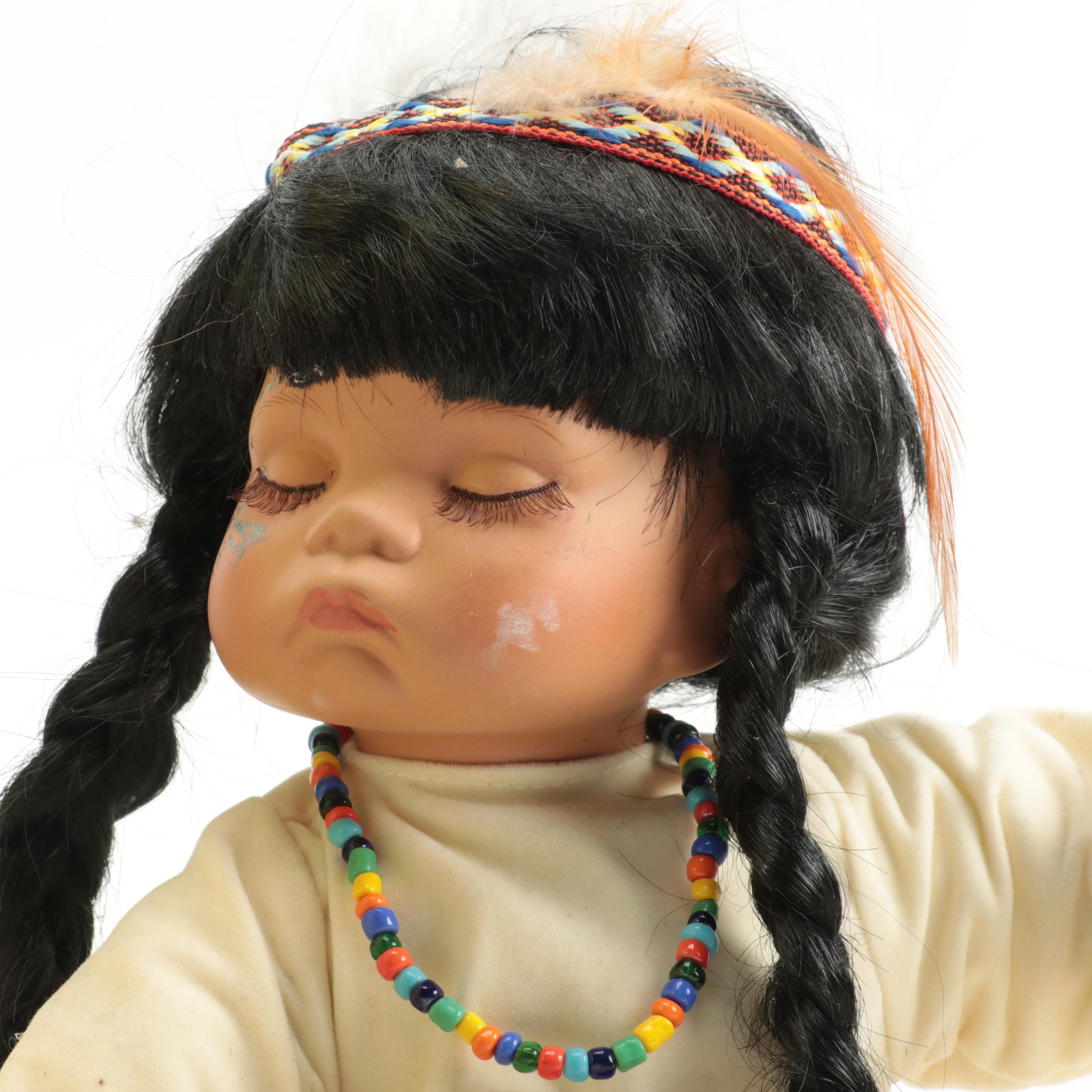 Royal Heirloom and Emerald Collection Native American Style Bisque Dolls