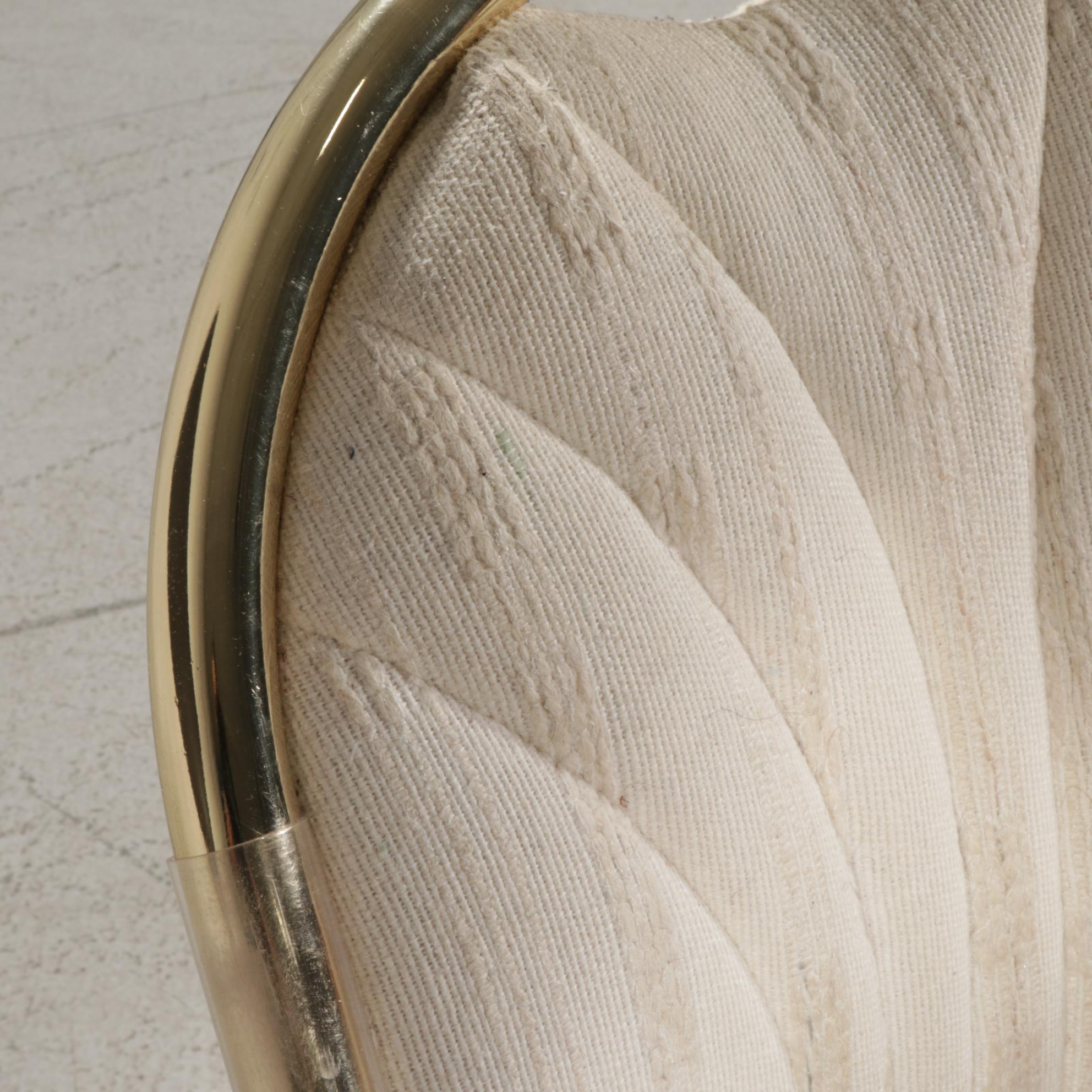 Chromcraft Modernist Oak and Brass Seven-Piece Dining Set, circa 1980