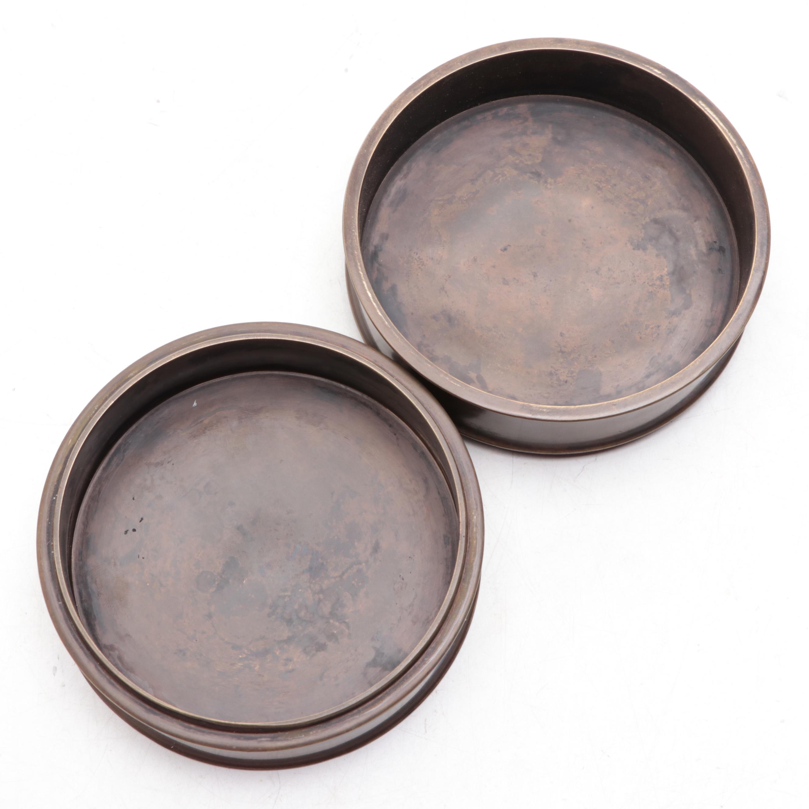 Chinese Brass Ink Box