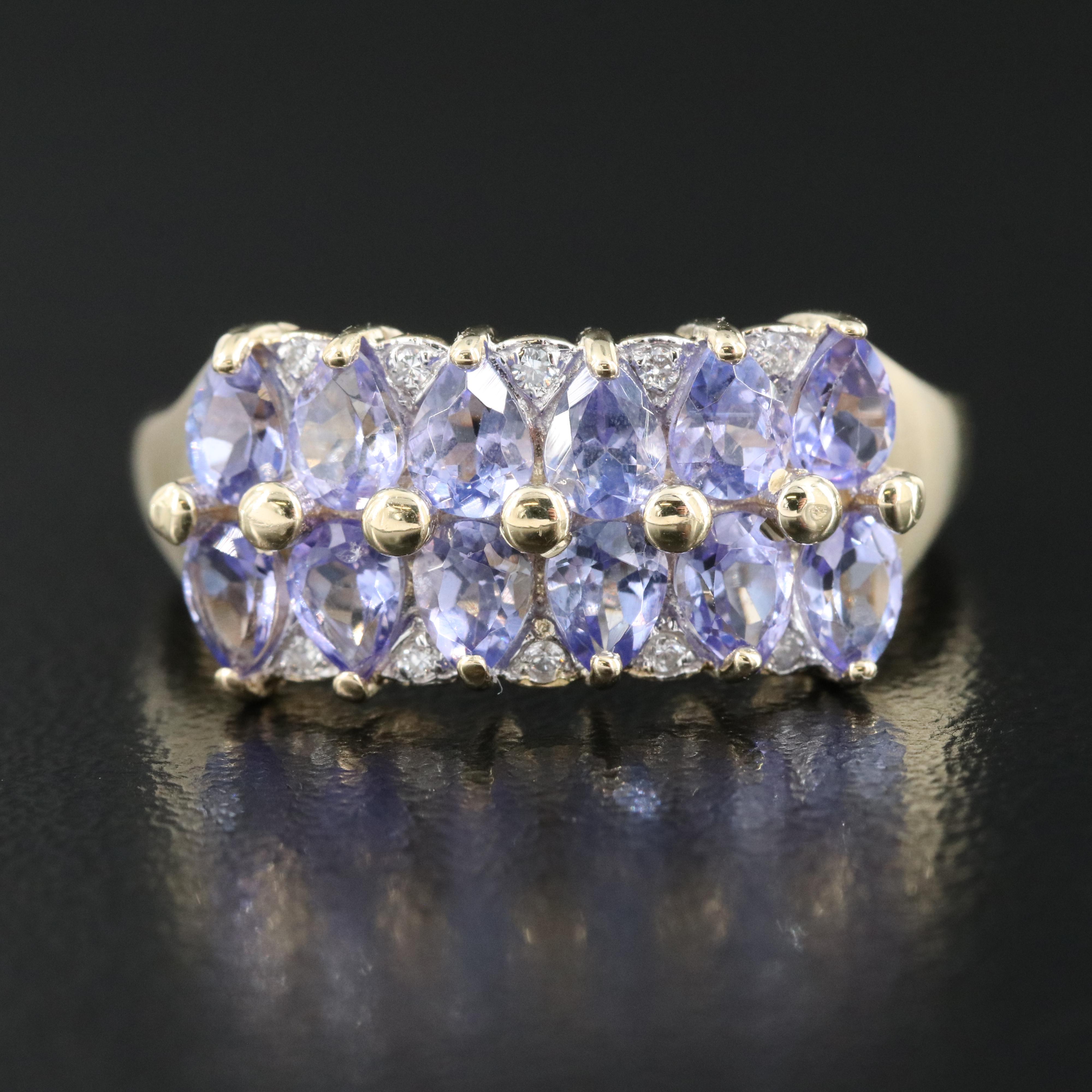 14K Tanzanite and Diamond Ring