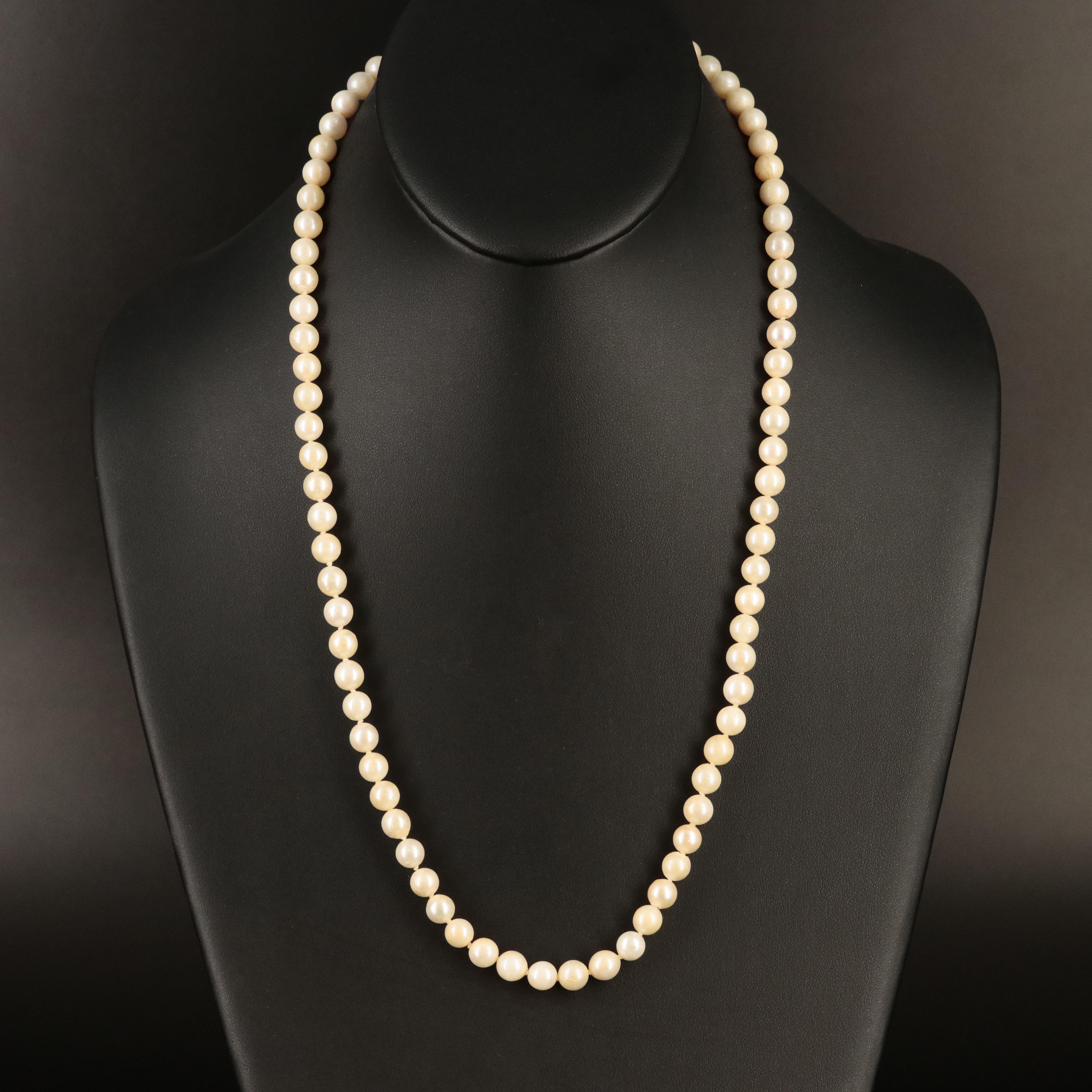 Pearl Necklace with 10K Clasp
