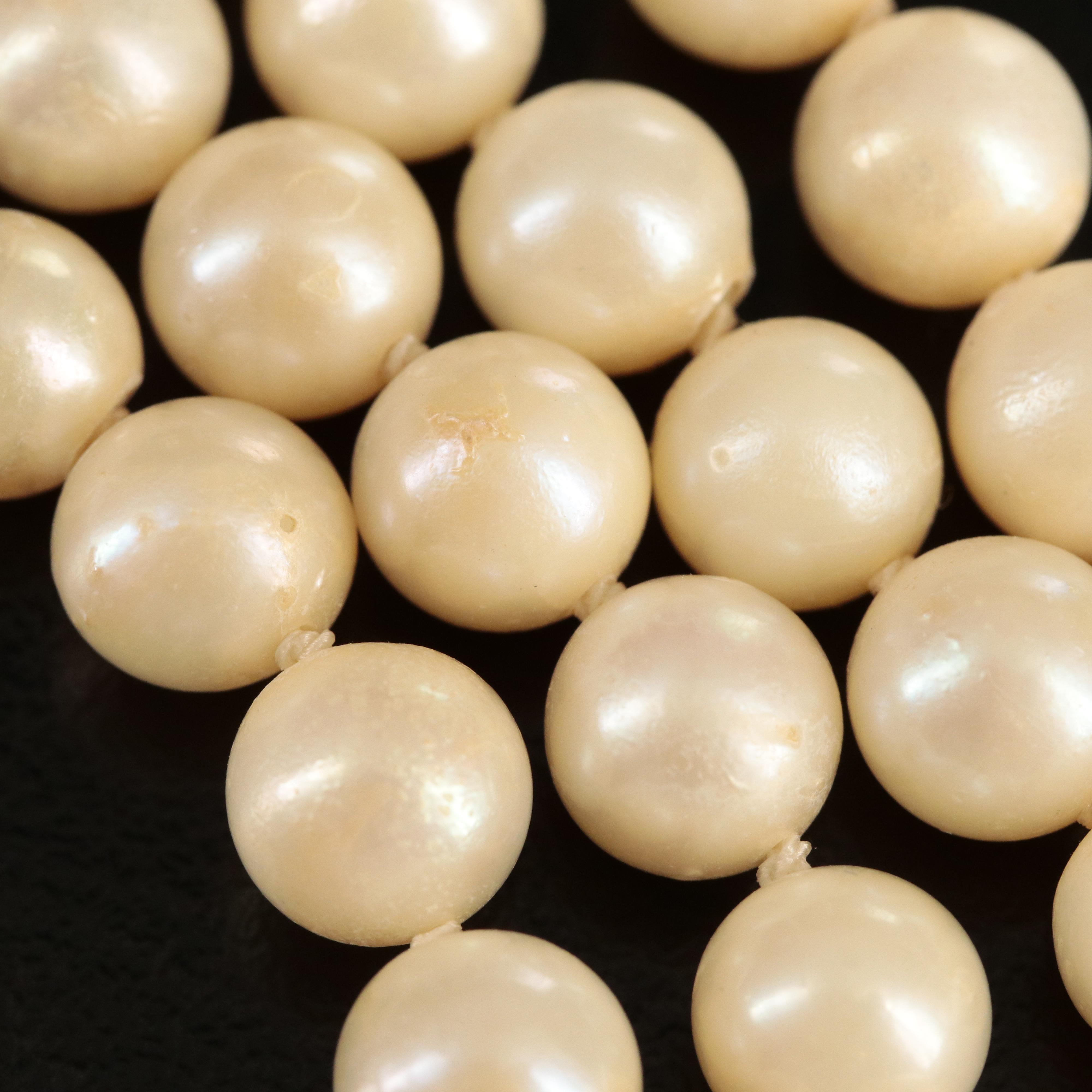 Pearl Necklace with 10K Clasp