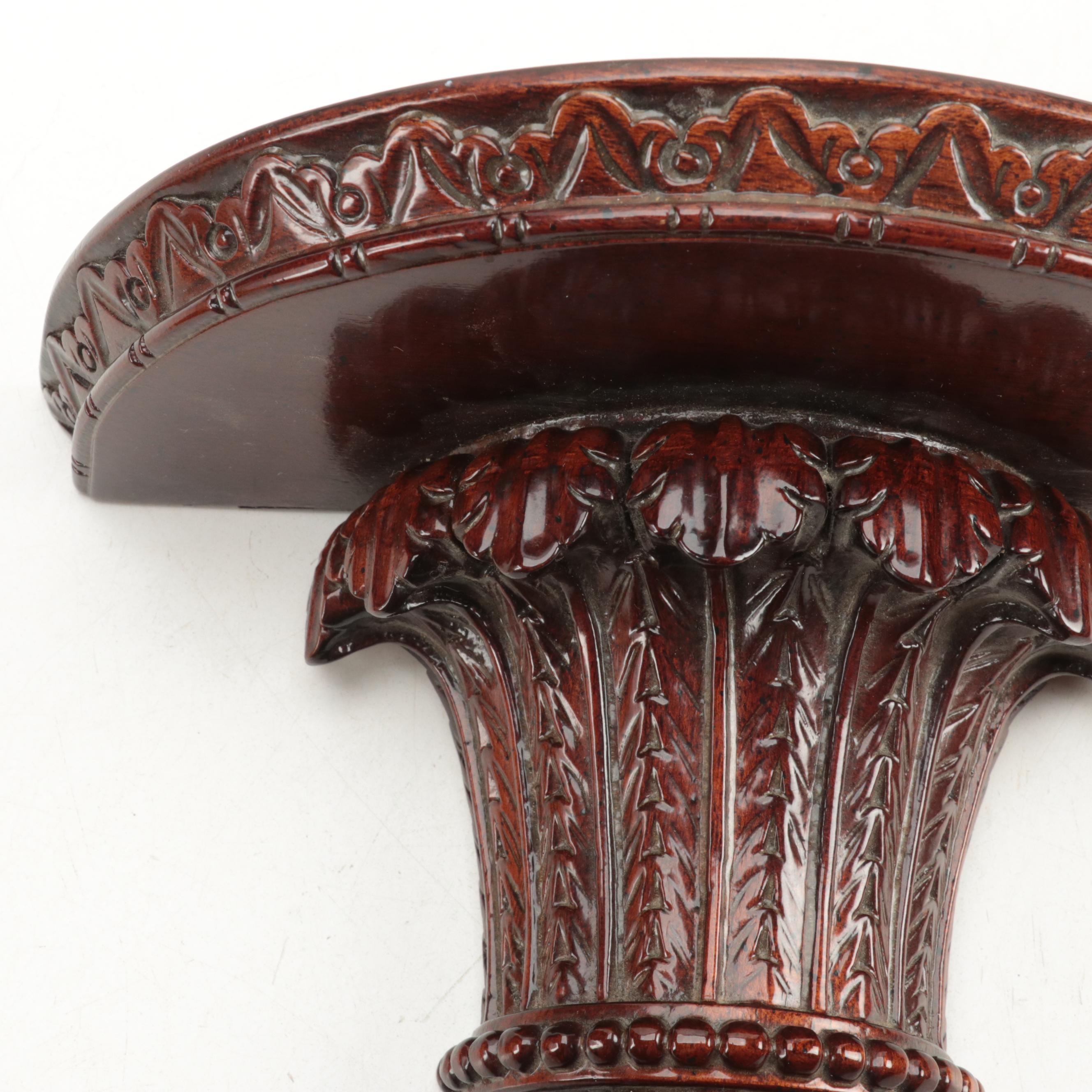 Neoclassical Style Wall Shelves with Decorative Box