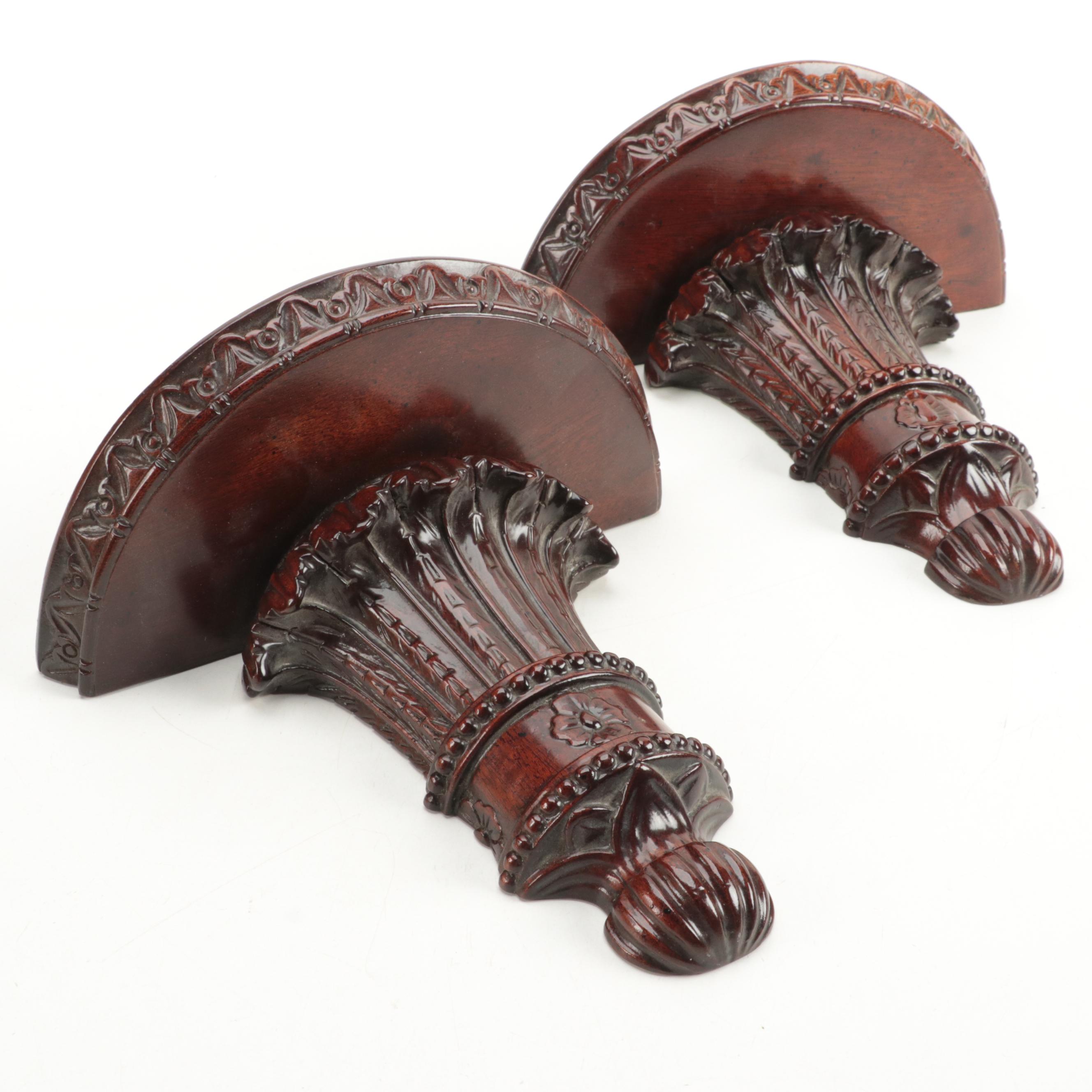 Neoclassical Style Wall Shelves with Decorative Box