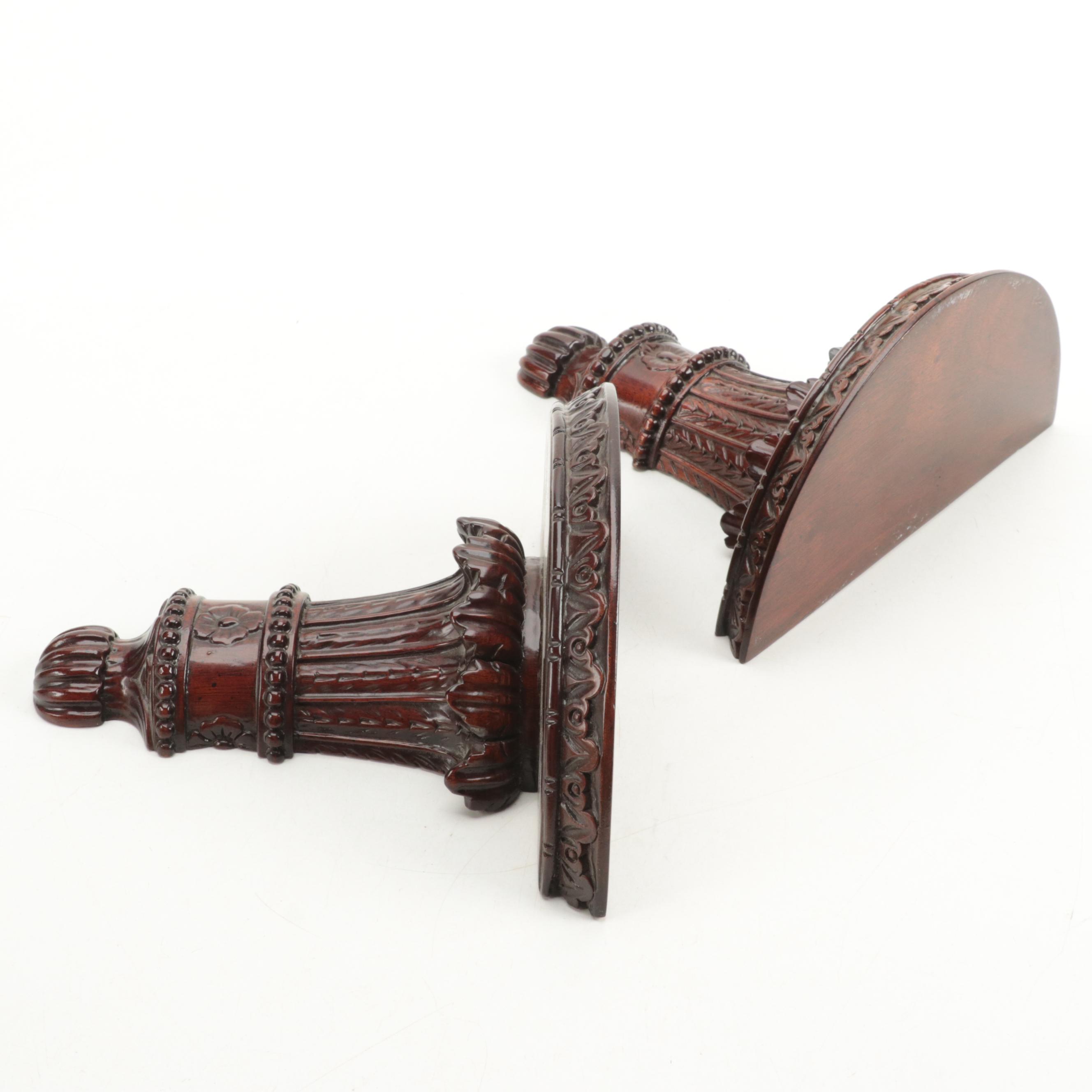 Neoclassical Style Wall Shelves with Decorative Box