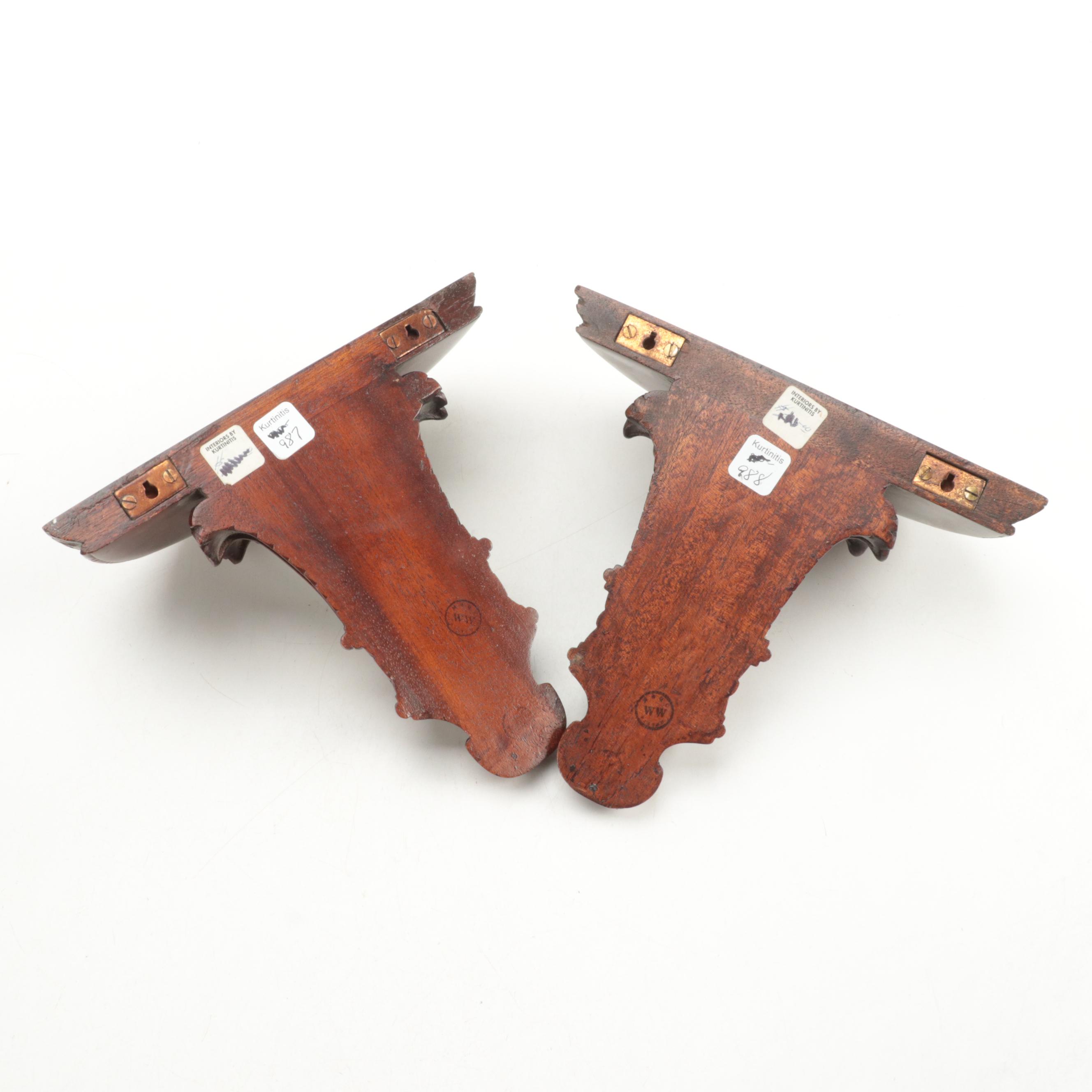 Neoclassical Style Wall Shelves with Decorative Box