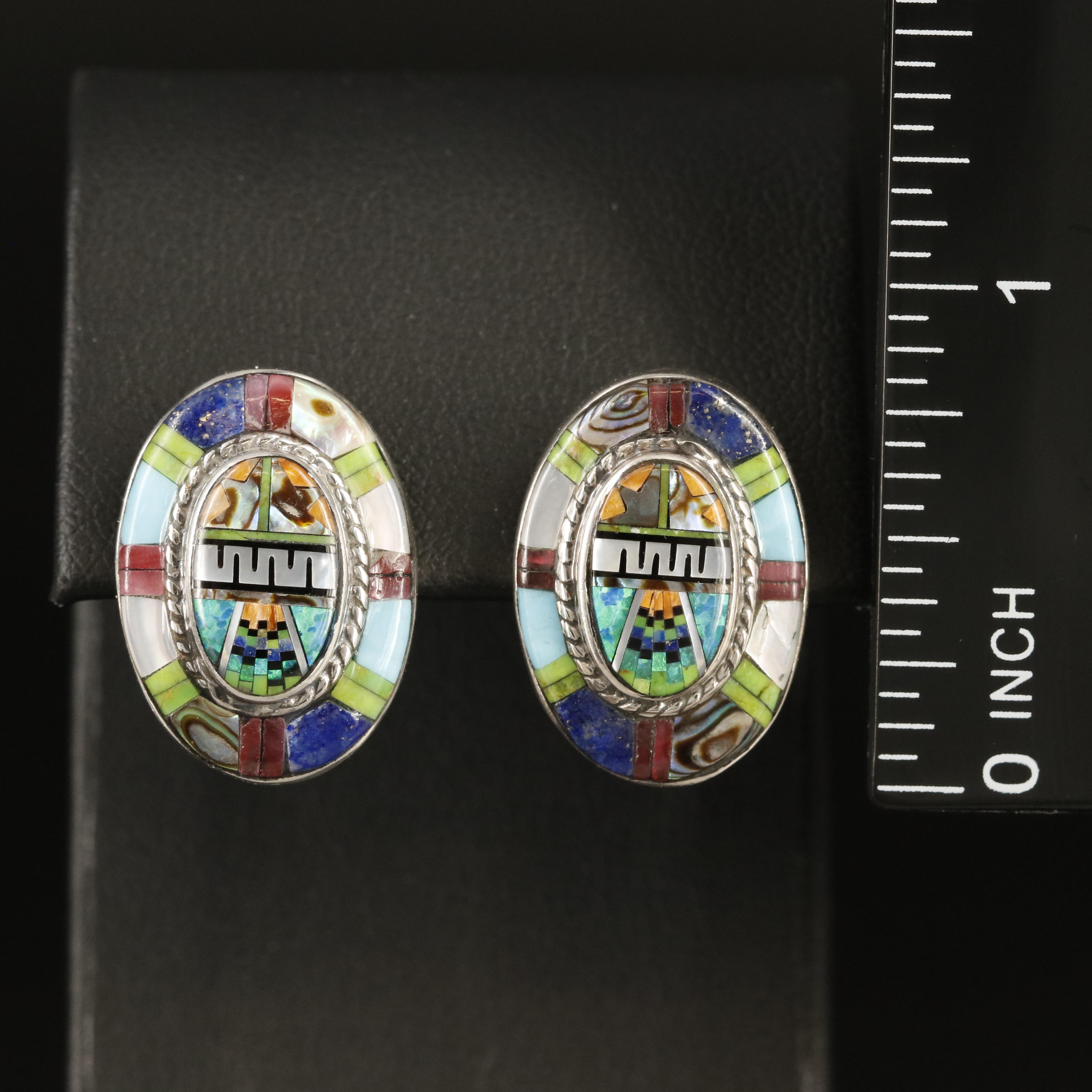 Sterling Opal and Additional Gemstone Earrings